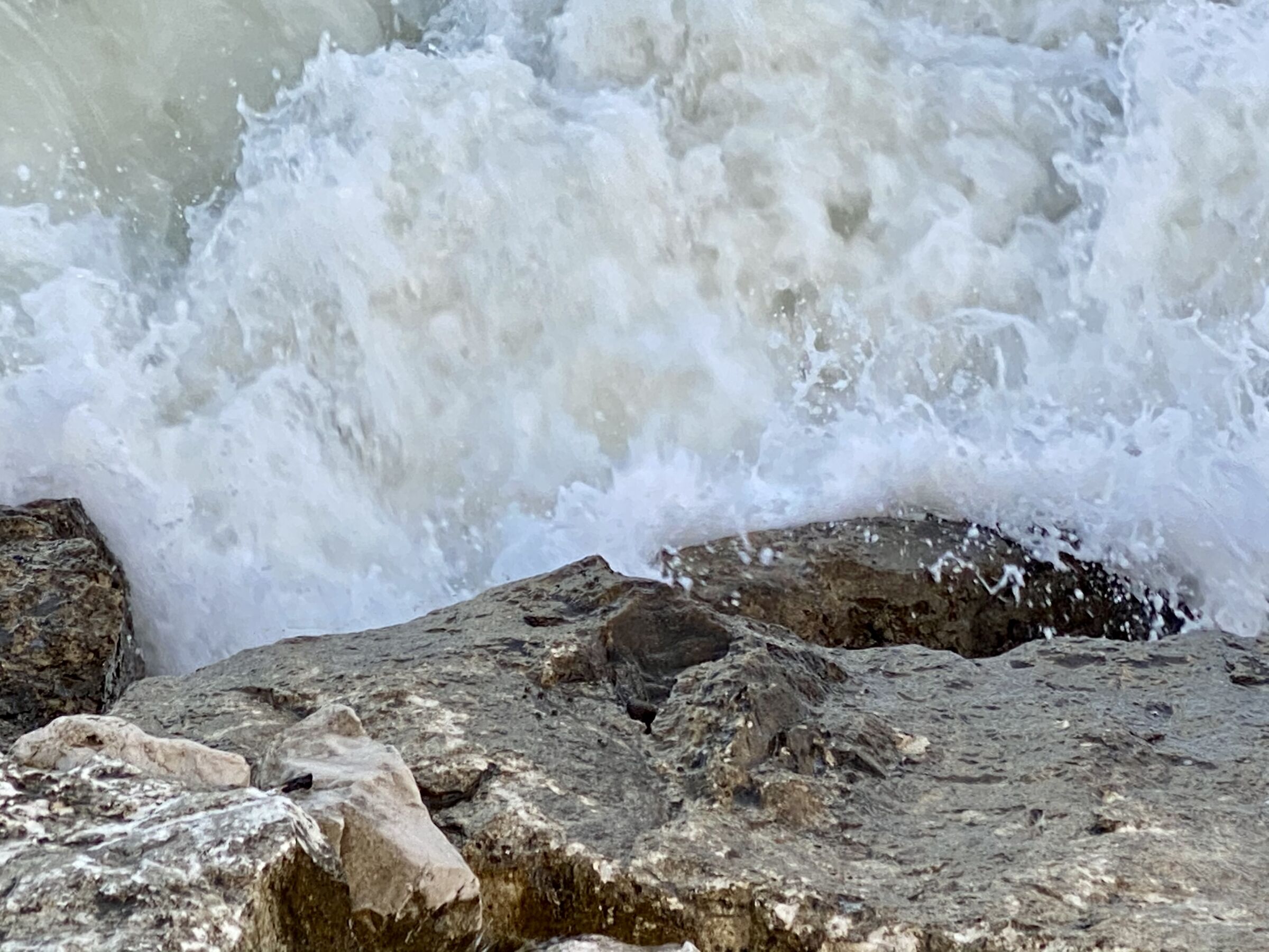 The eternal struggle between the sea and the rocks