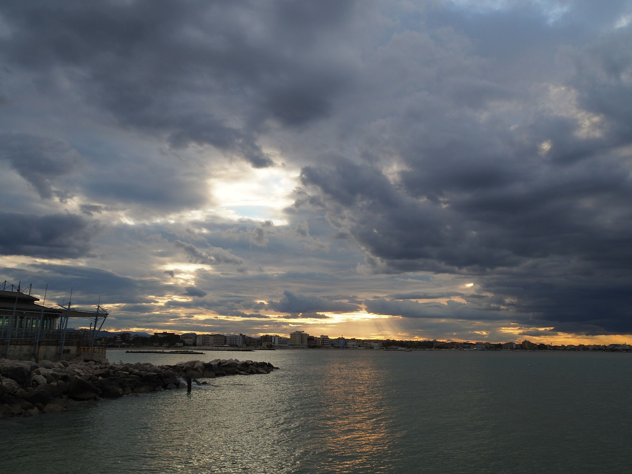 at sunset