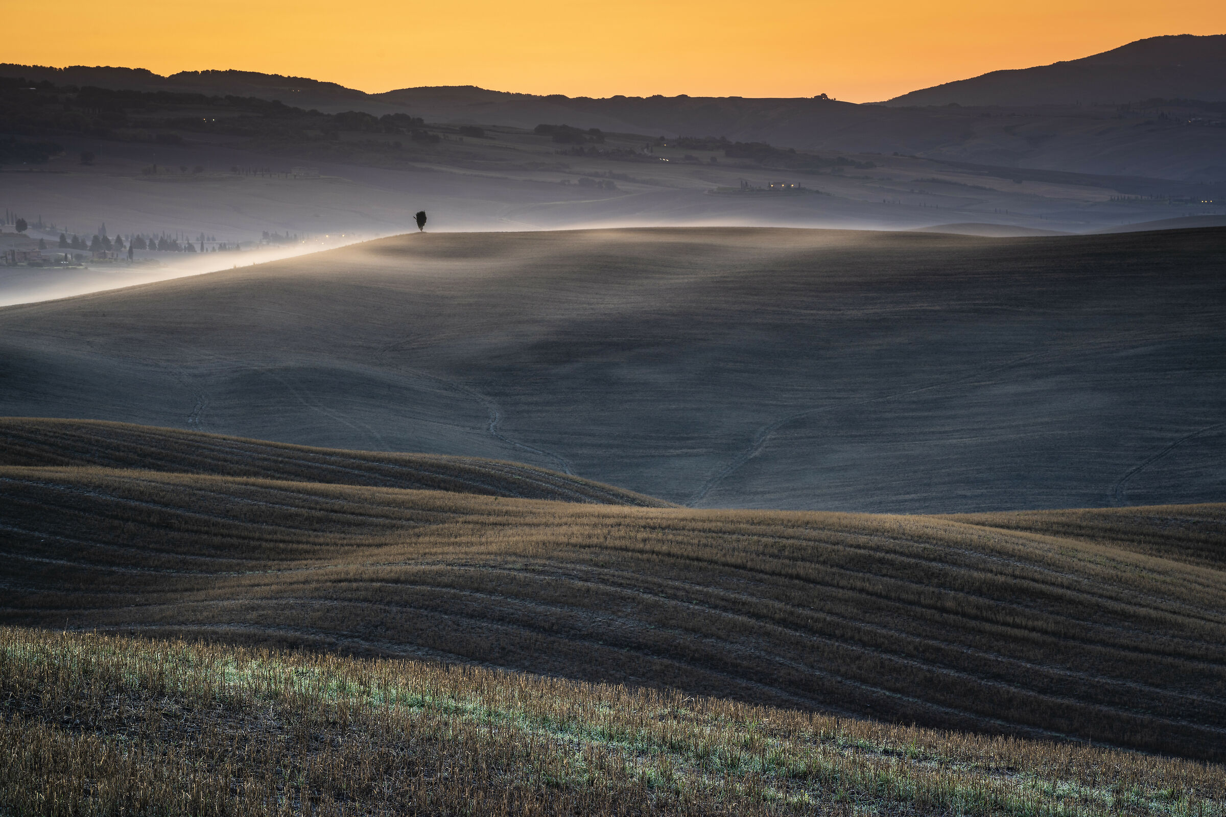 Alba in Val d' Orcia