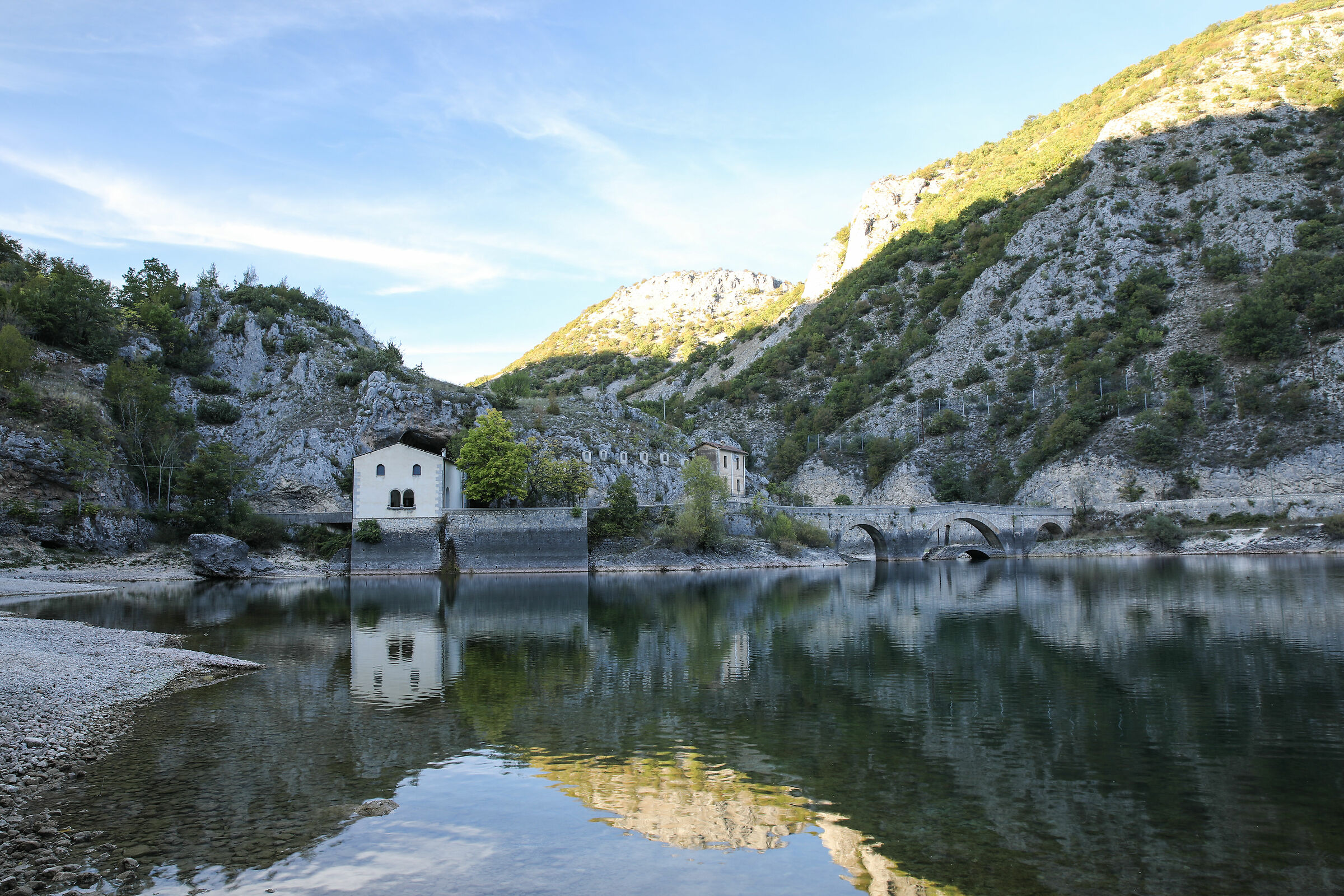 Hermitage of Villalago at sunset
