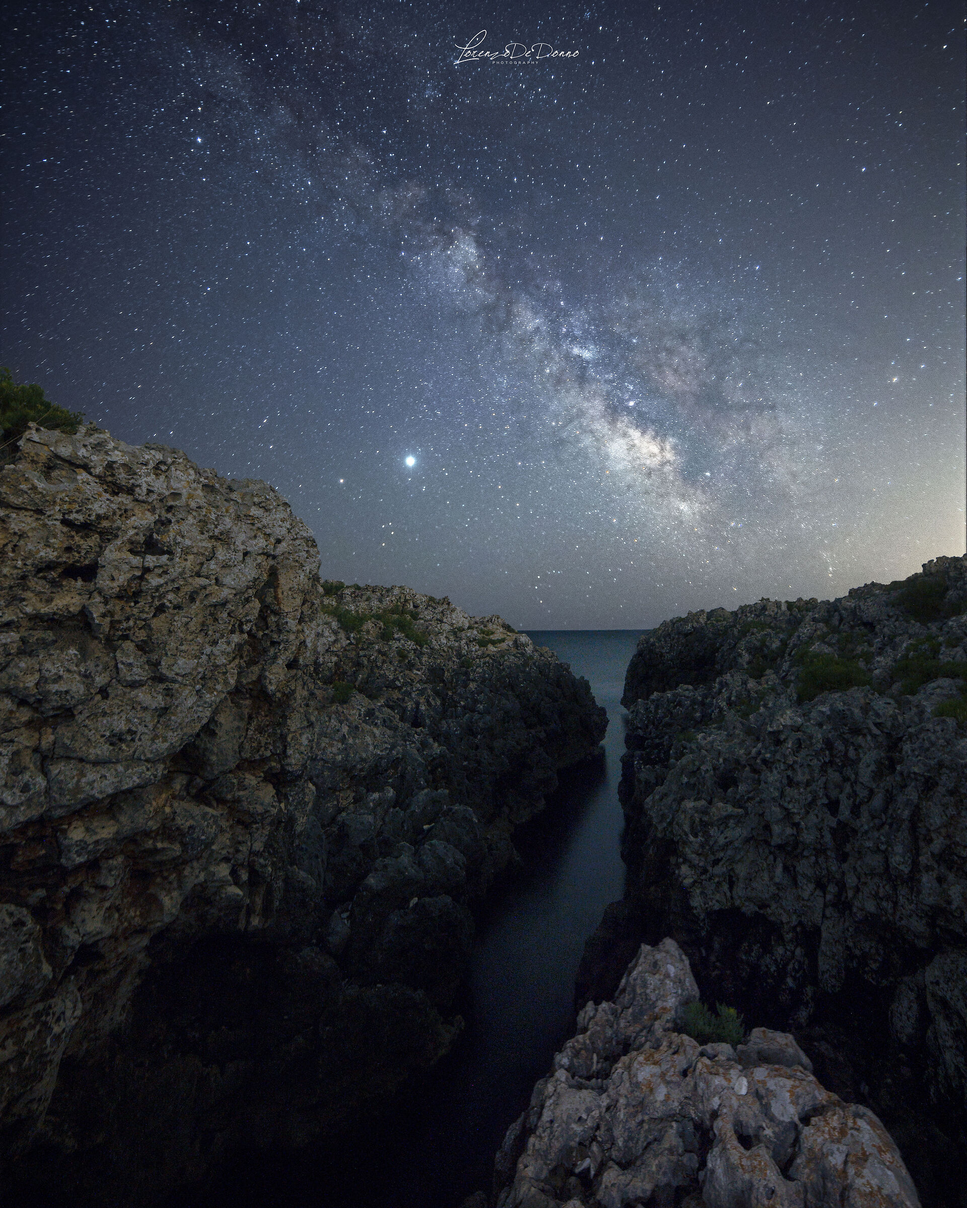 Via lattea tra le rocce