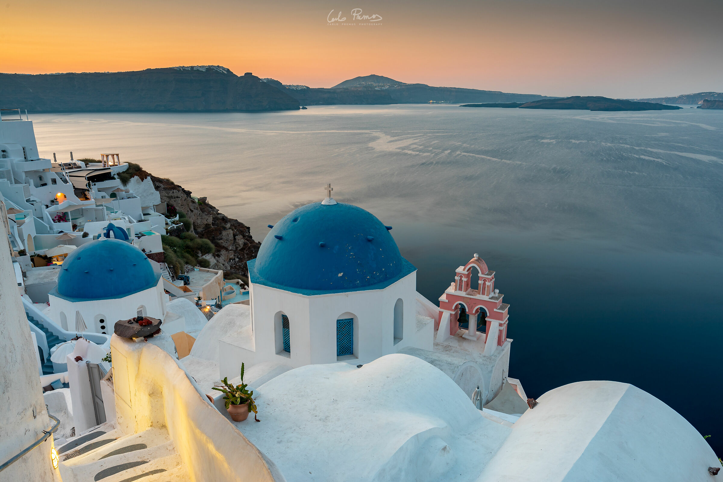 Le tre chiese blu di Oia