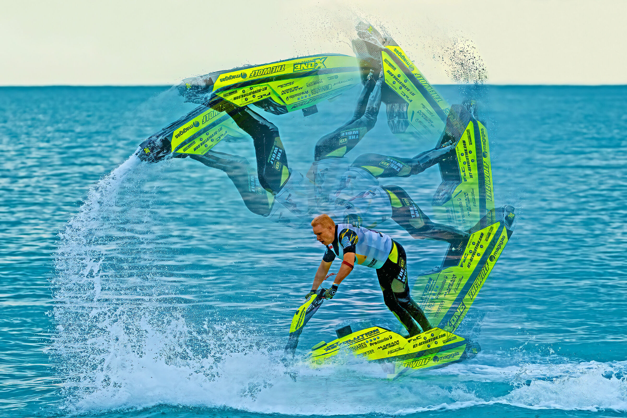 Italian freestyle jet ski champion Roberto Mariani