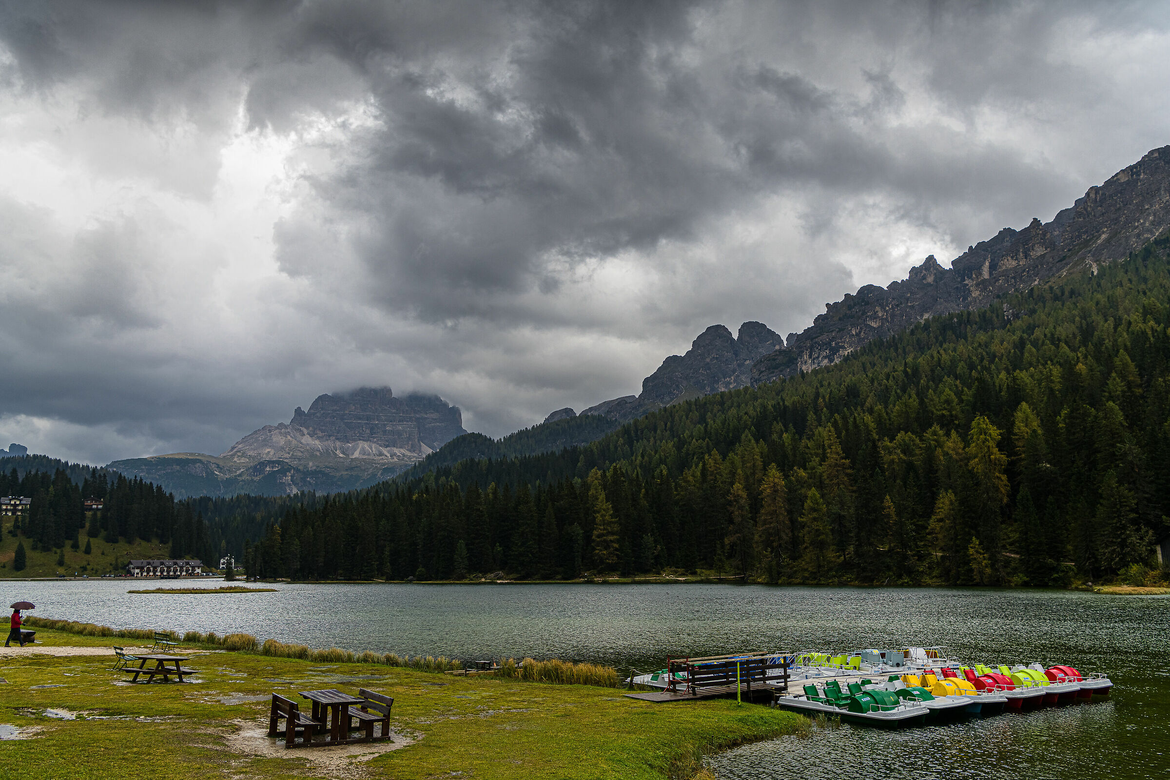 Lago di Misurina in tempesta