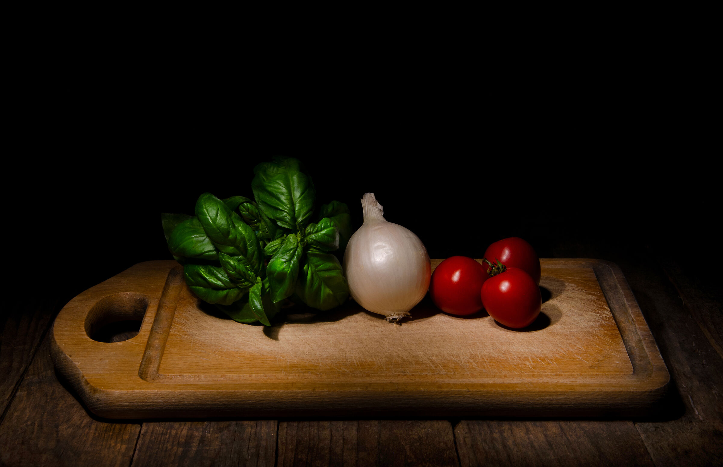 Tricolore in cucina ... Light Painting
