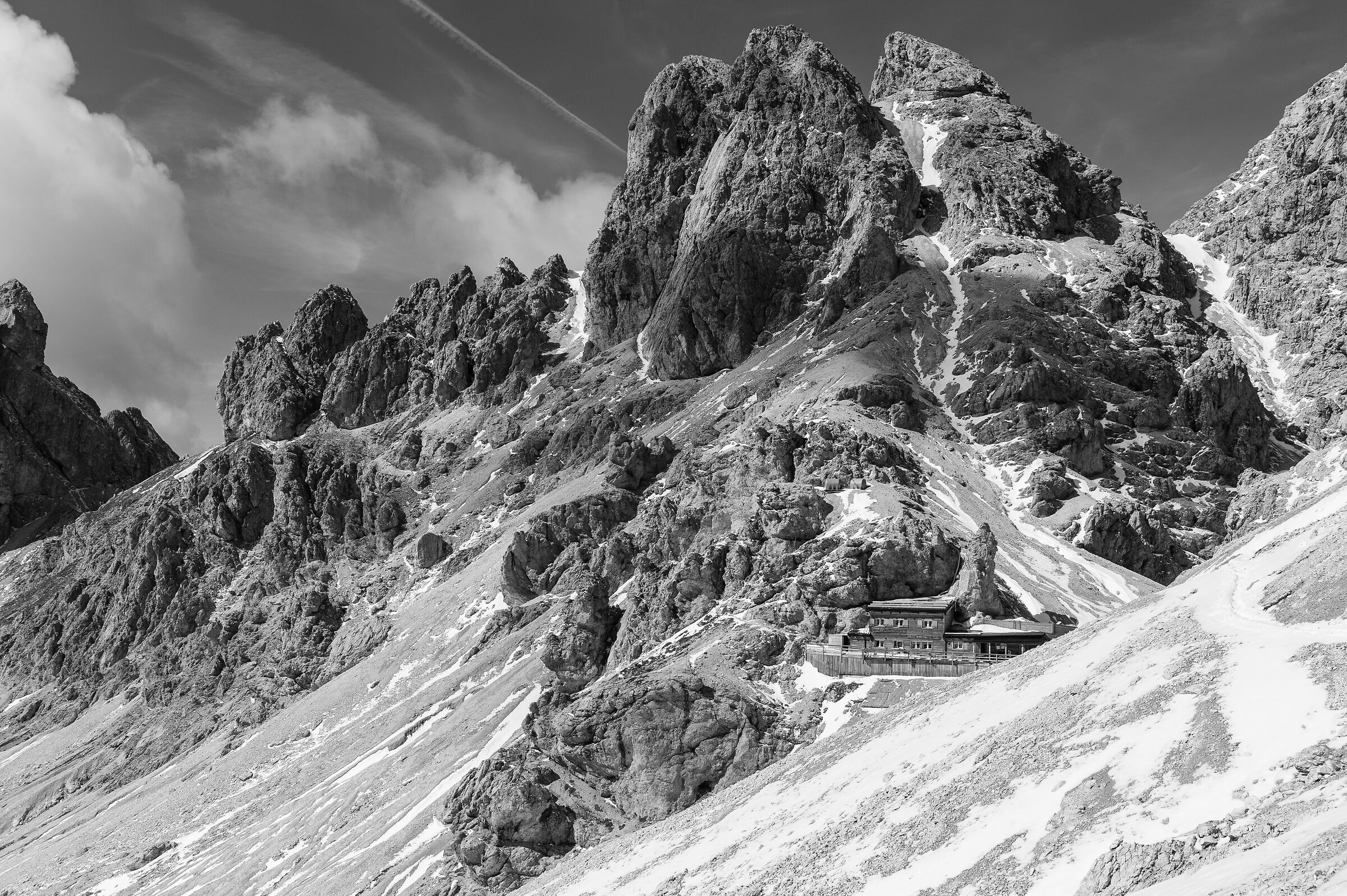 La splendida cornice del rifugio passo Principe
