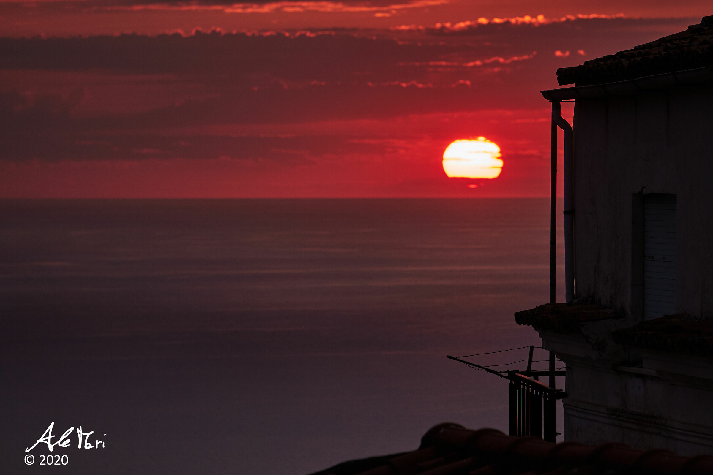 Sunset from Belvedere Marittimo (Cosenza)