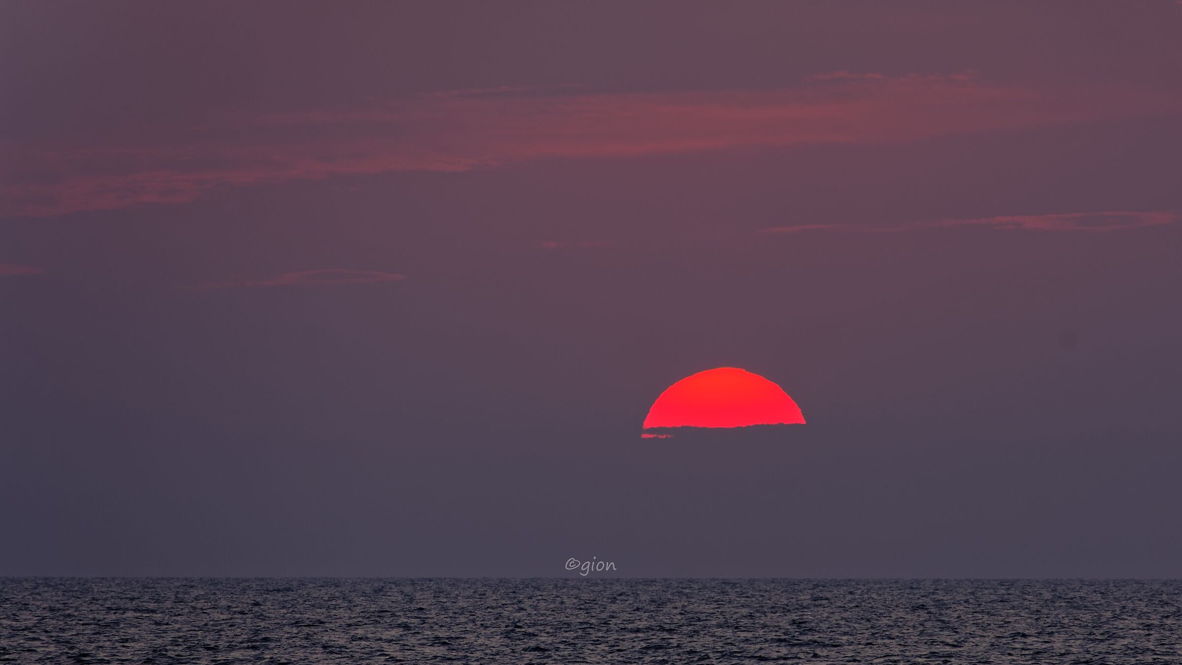 Sunset from the ship
