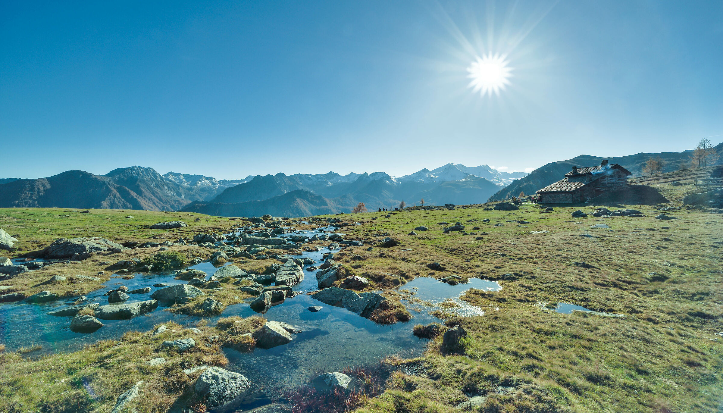 sulla ds. il ristoro Muffe' di fianco al relativo lago