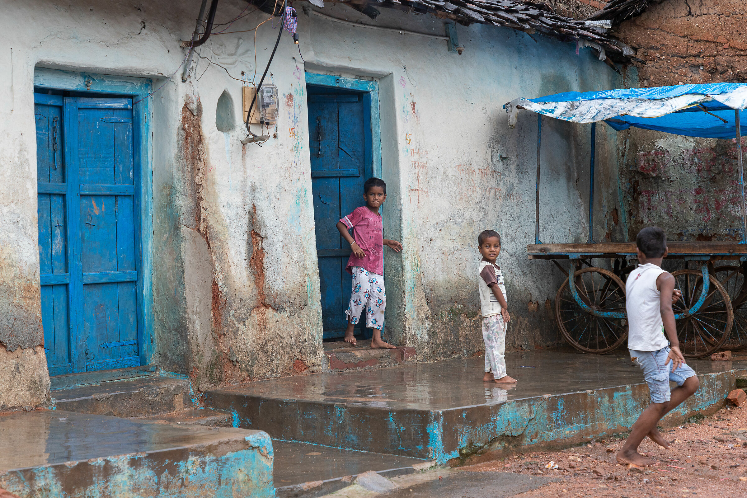 Fuori di casa dopo la pioggia