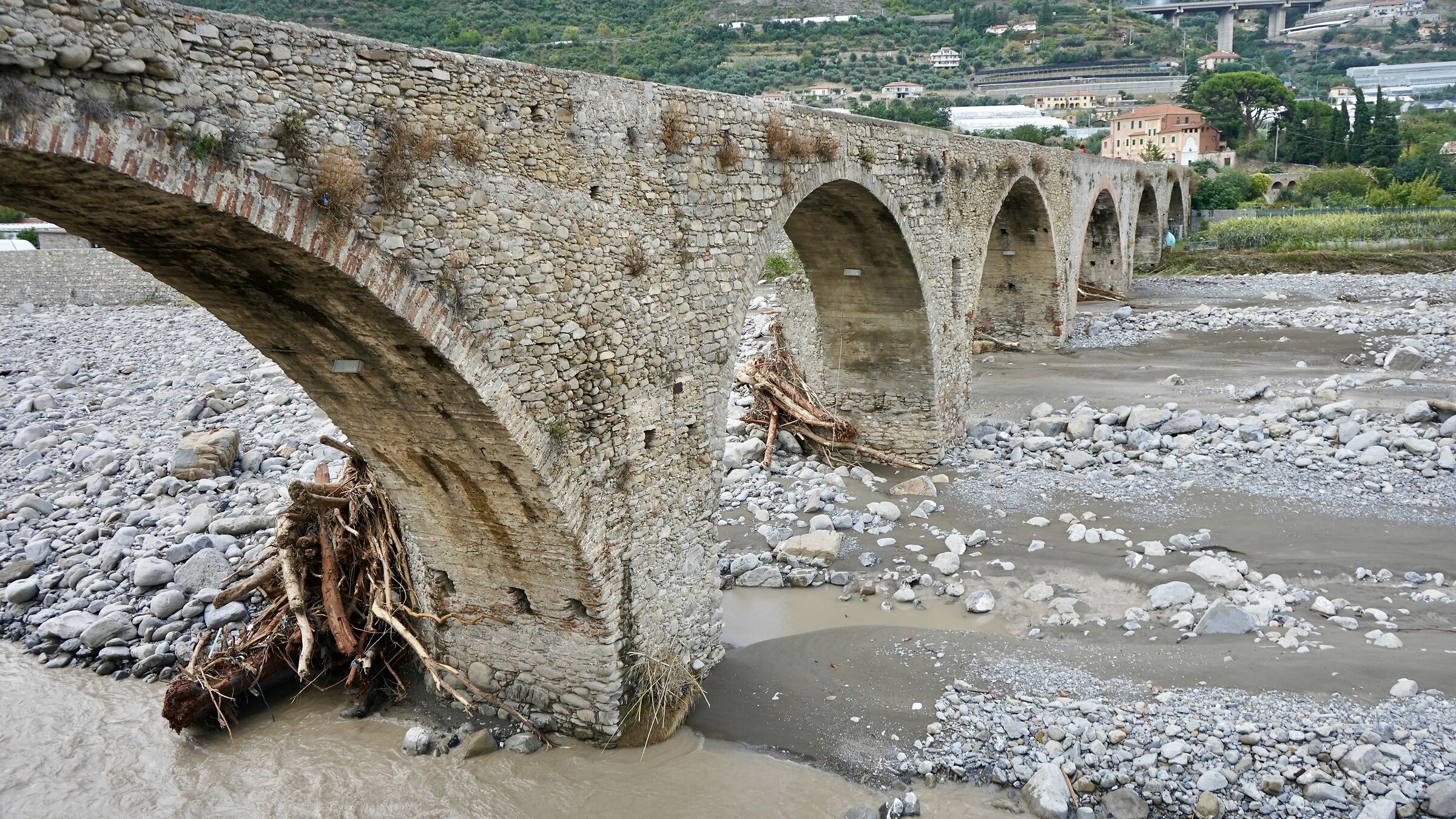 Medieval bridge in Taggia Liguria