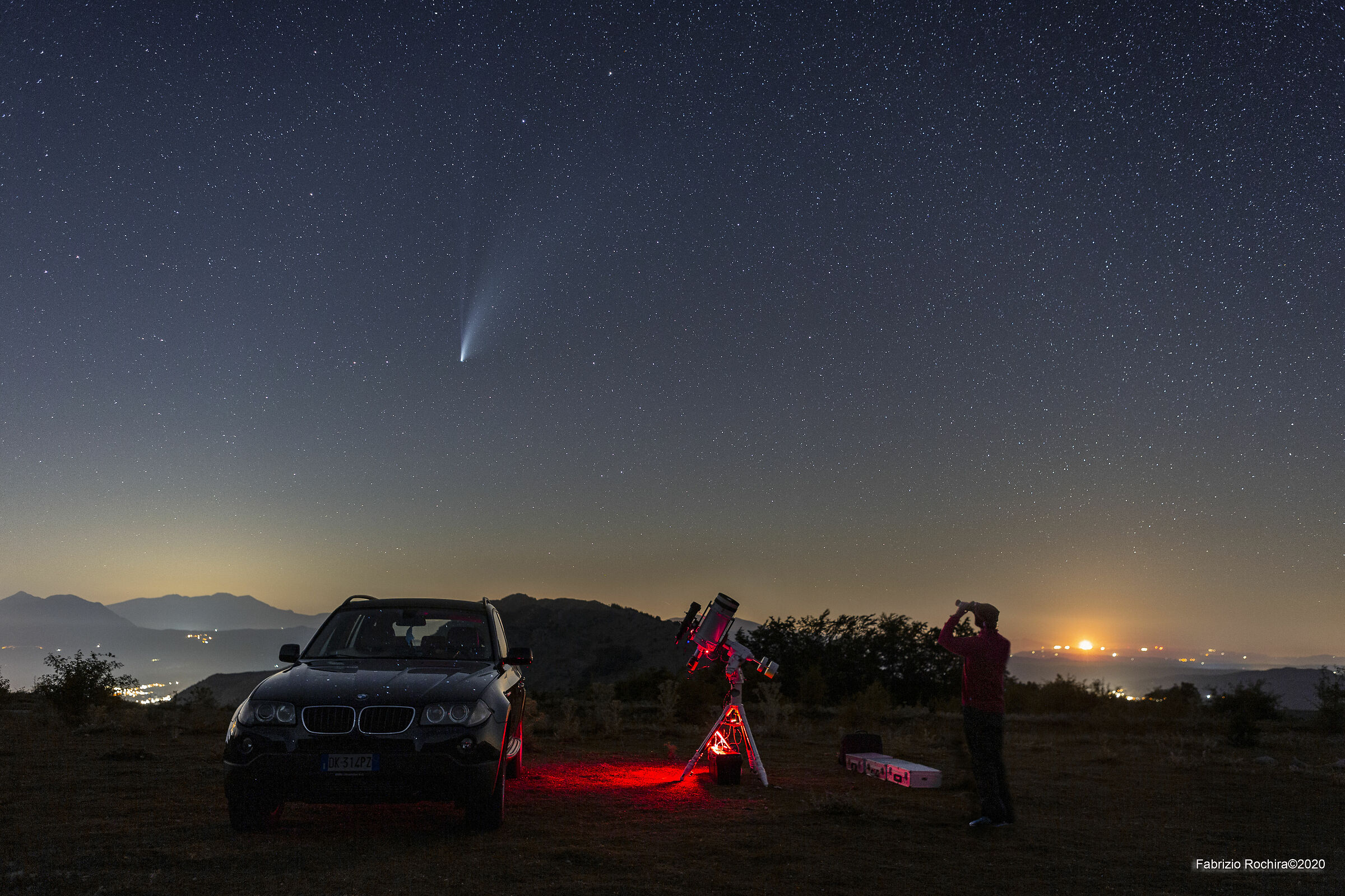 Cometa c/2020 f3 Neowise dal monte Pollino