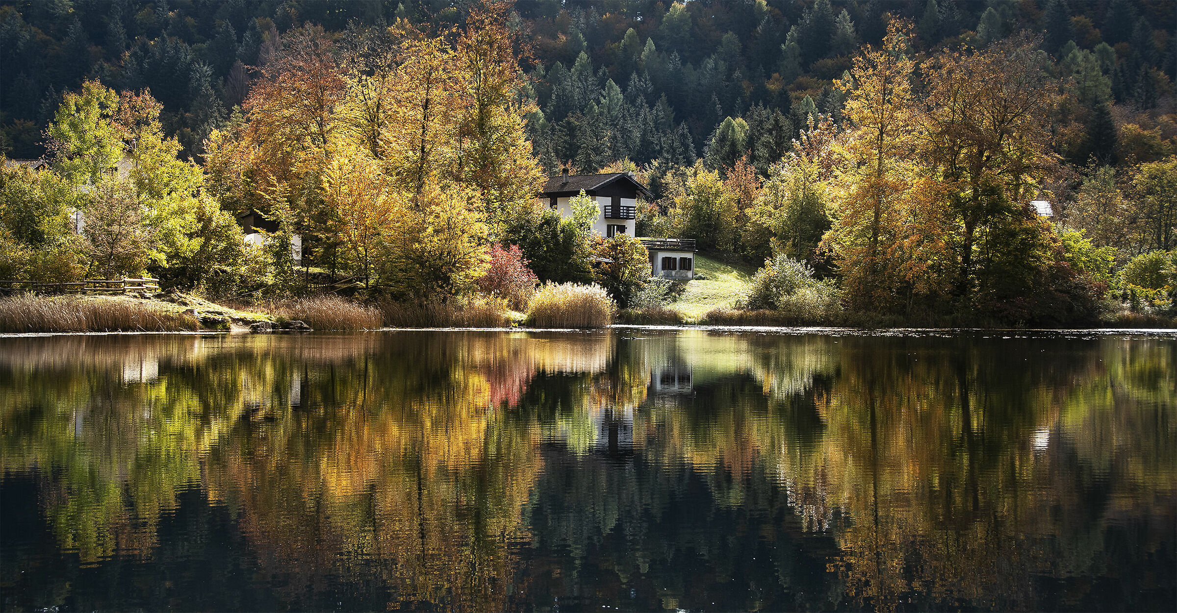 Riflessi autunnali al lago di Cei