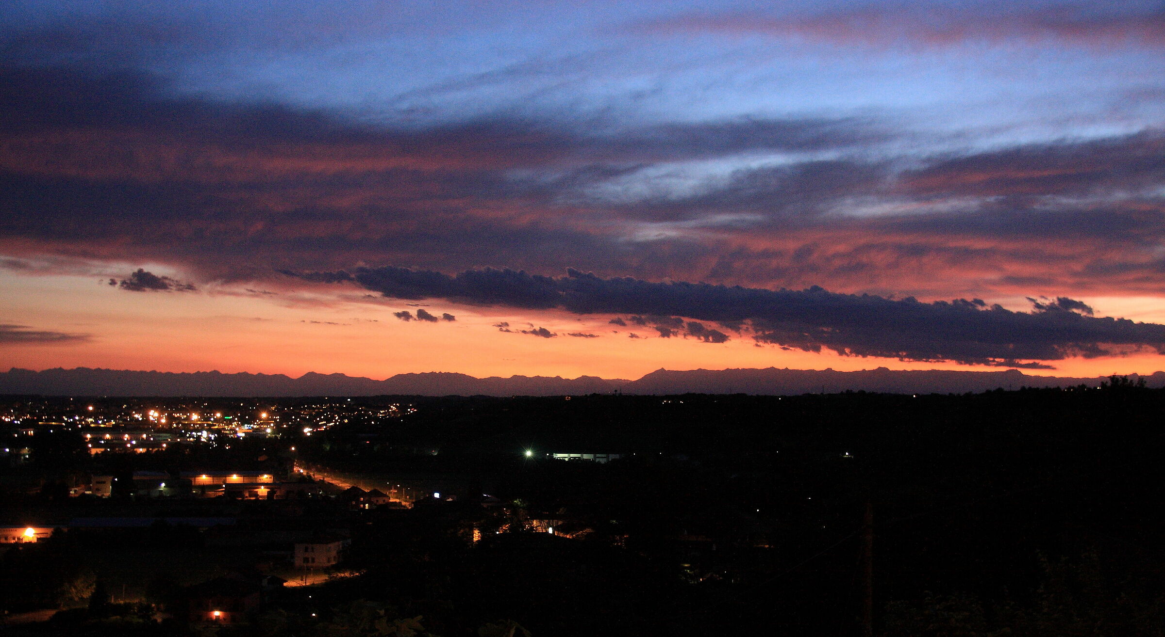 Tramonto su Asti (Piemonte)