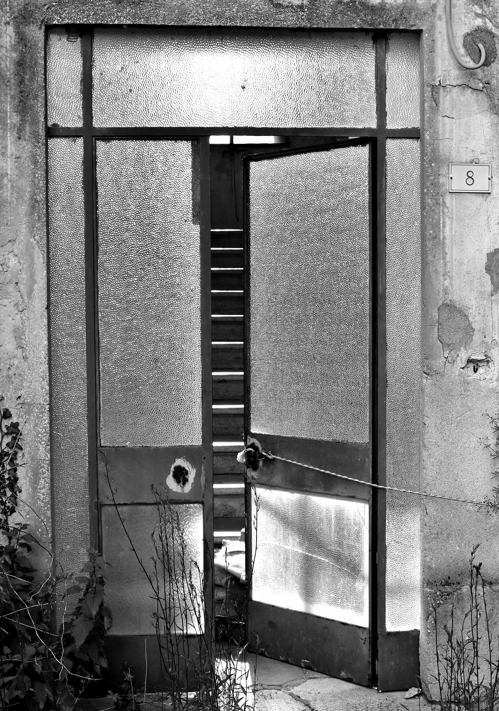 We were coming in through that door.