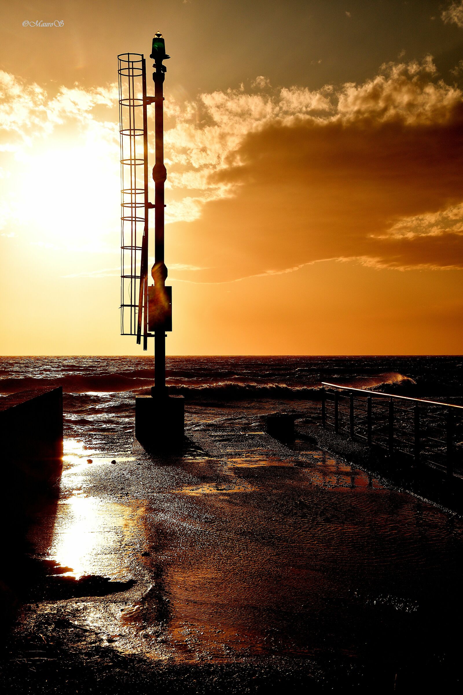 Sea in Burrasca at sunset