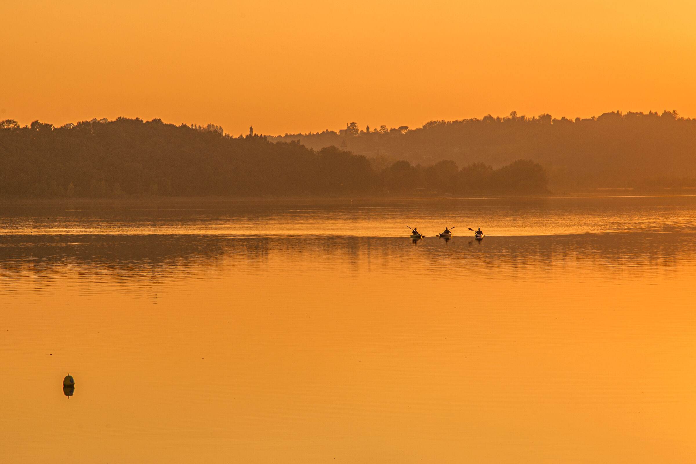 tramonto sul lago di Pusiano 2