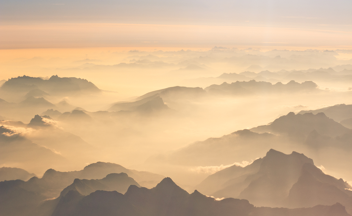 Sunrise over the alps