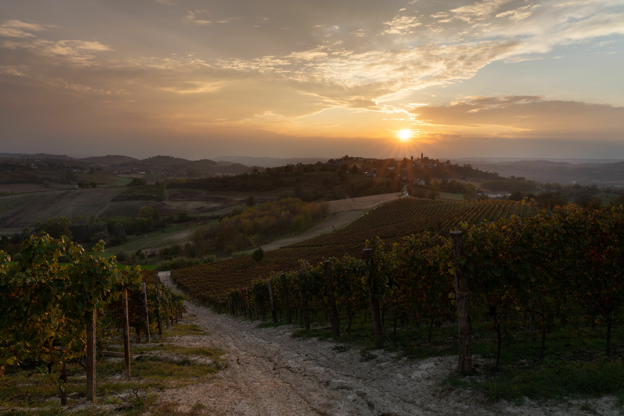 Isola d'Asti al tramonto.