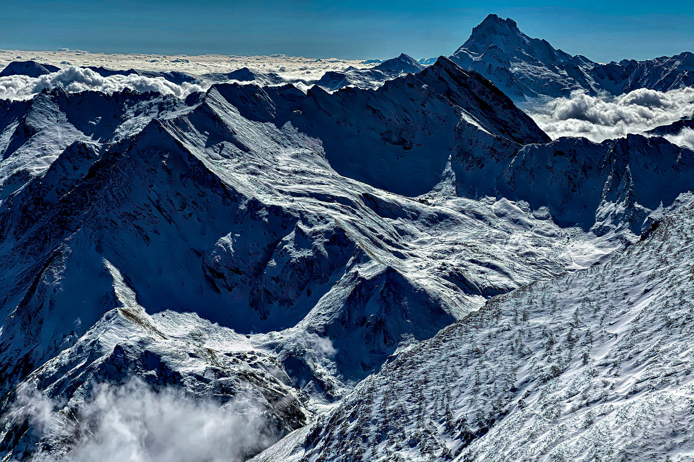 Monviso Group from Cima Frappiè