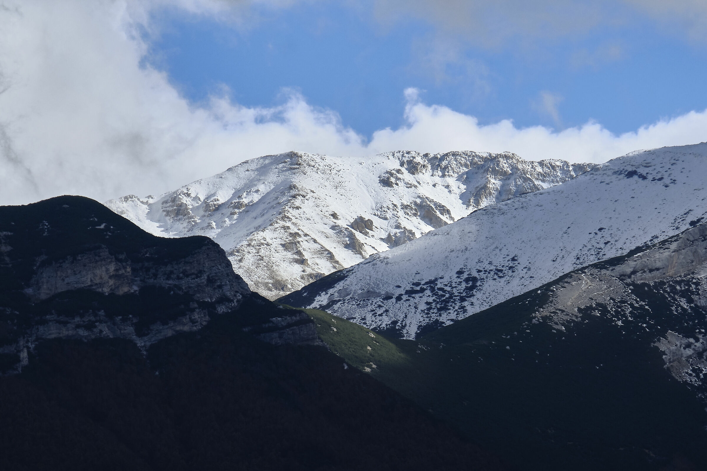 Snow-covered Majella peaks
