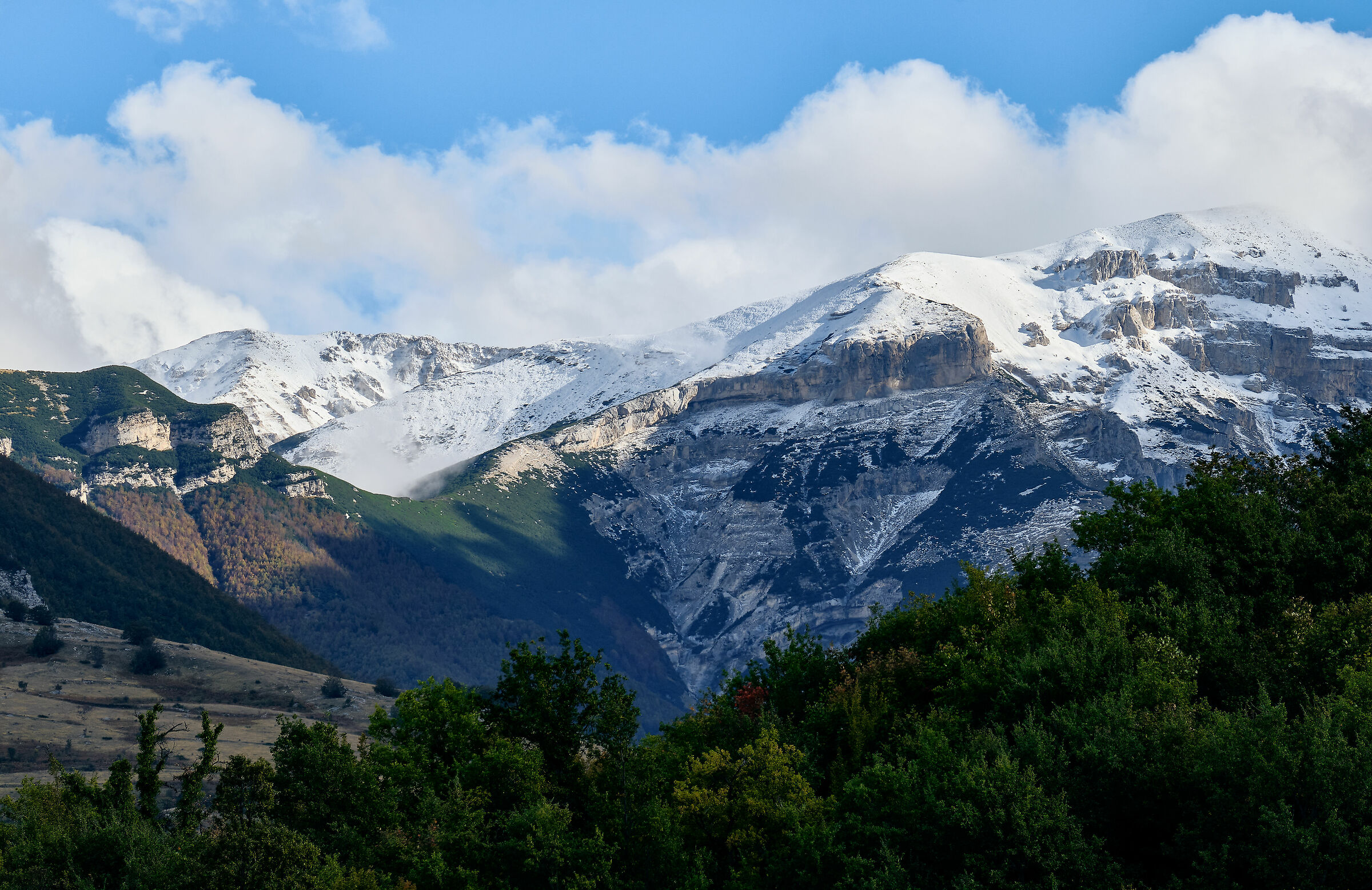 Snow-covered Majella peaks