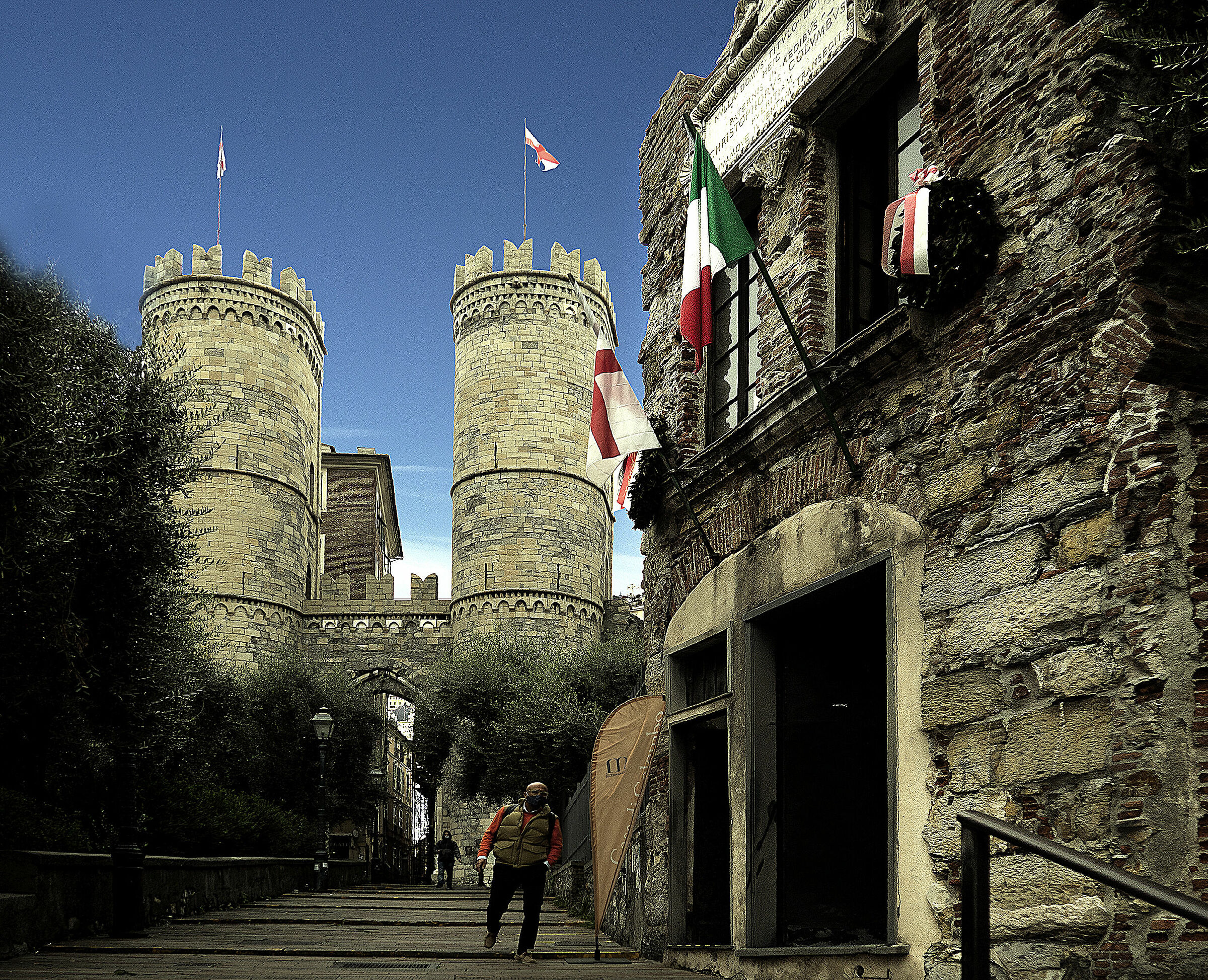 Genoa- House of Columbus and Barbarossa towers