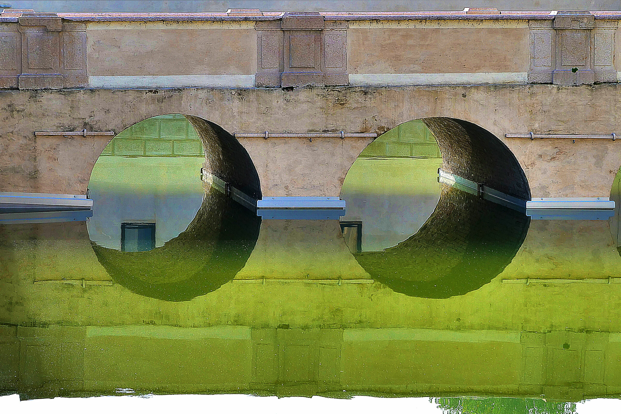 riflesso ponte sulla pescheria