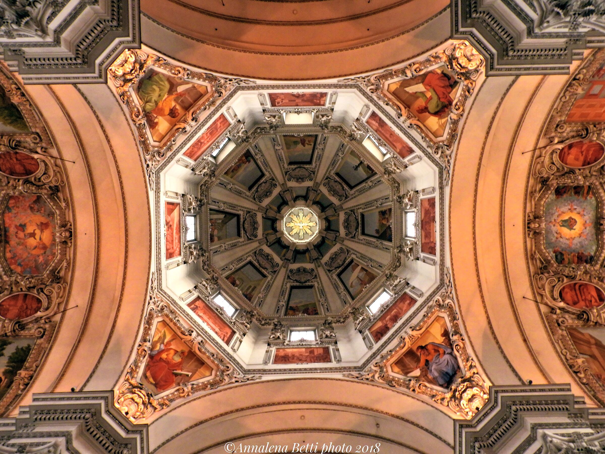 Interior of salzburg cathedral dome