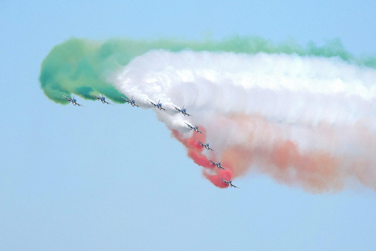 Frecce tricolori . Bocca di Magra (La Spezia)