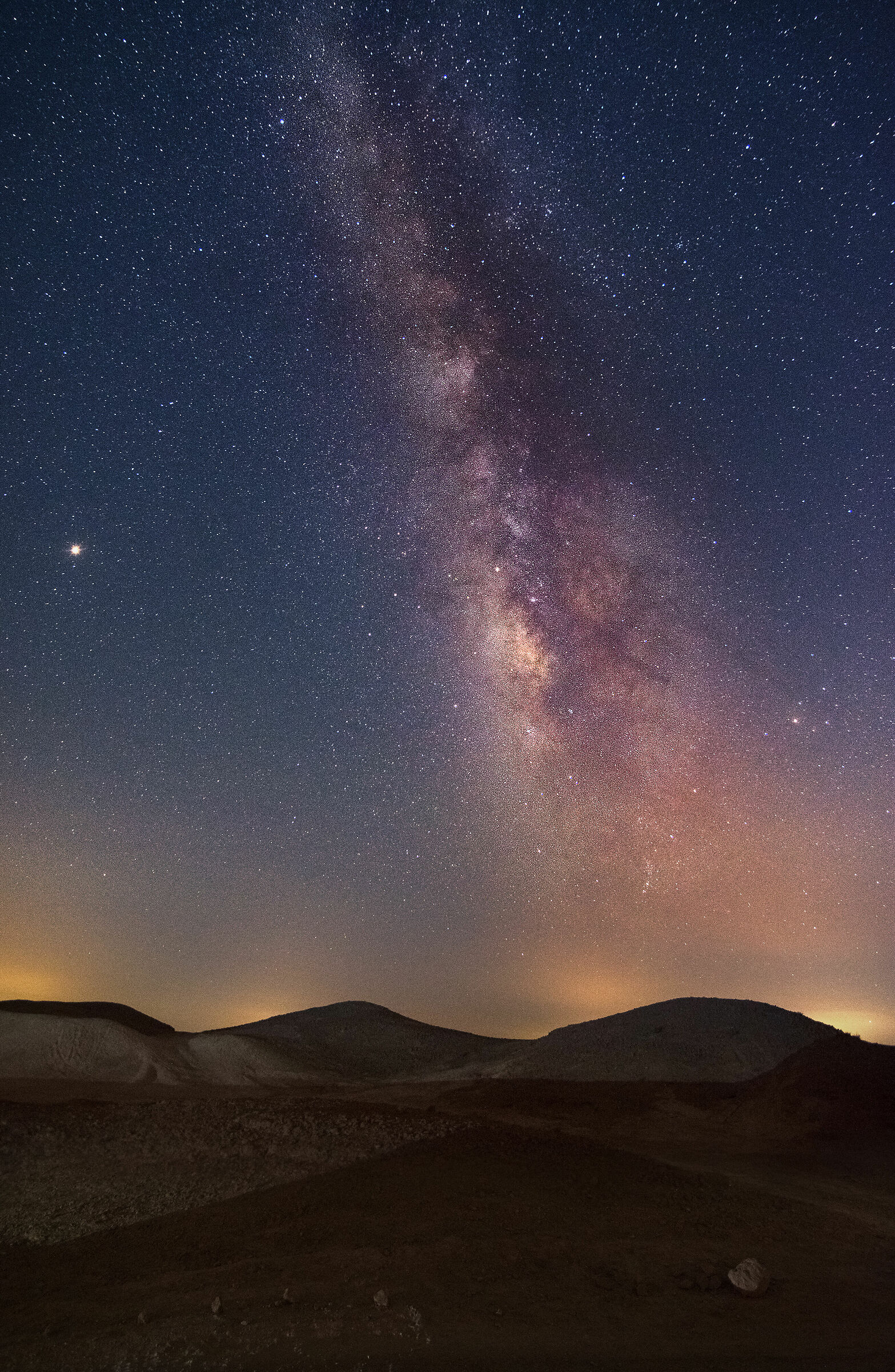 The sky above the Judean desert