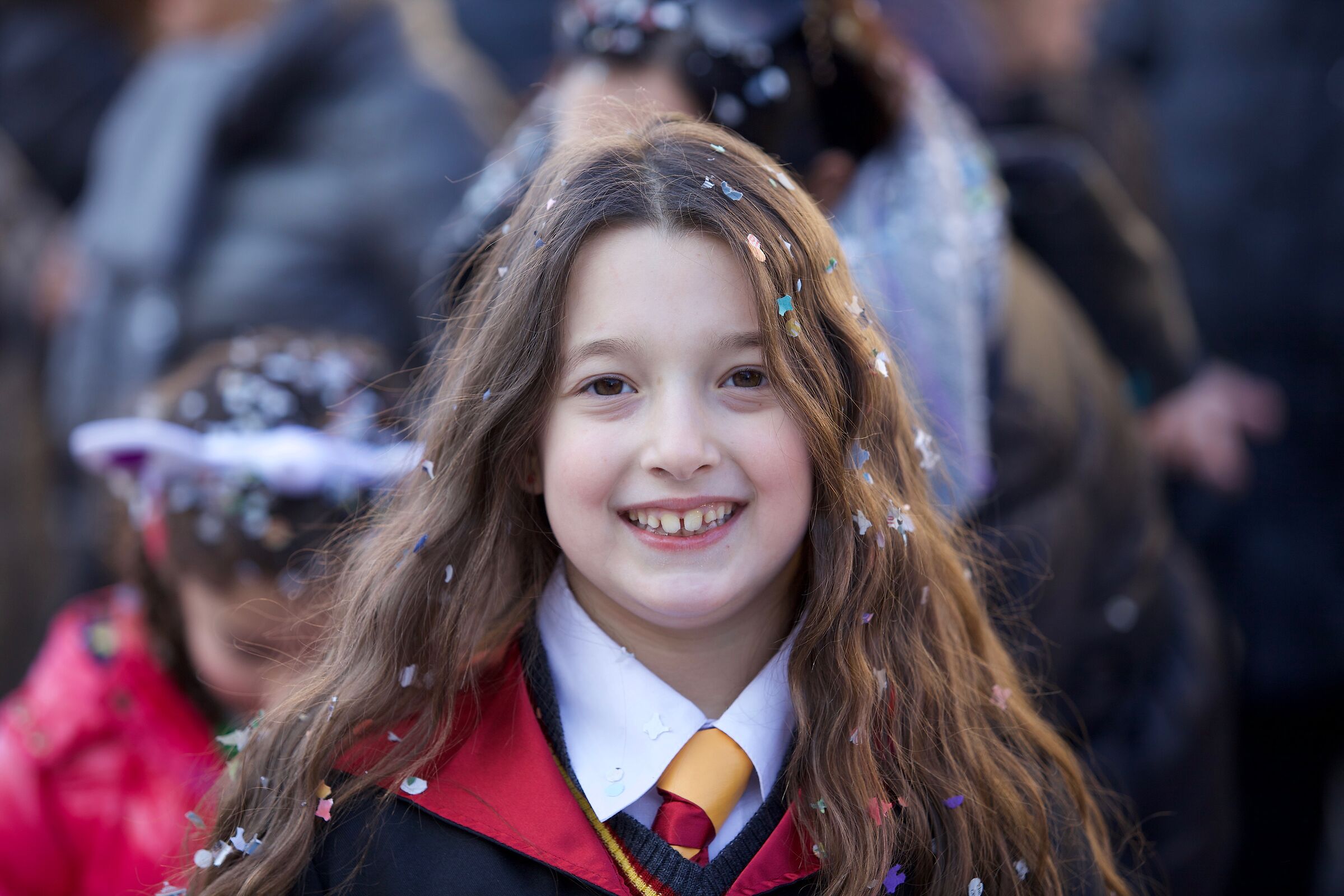 Hermione molto sorridente.