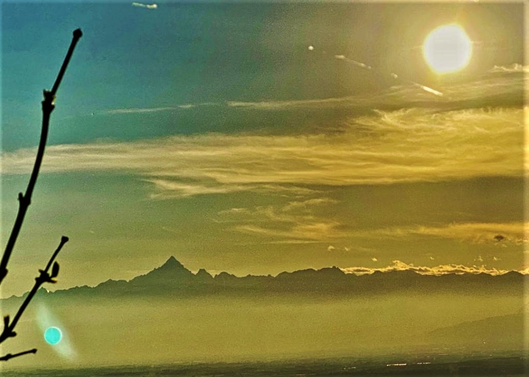 the Alps and the monviso..