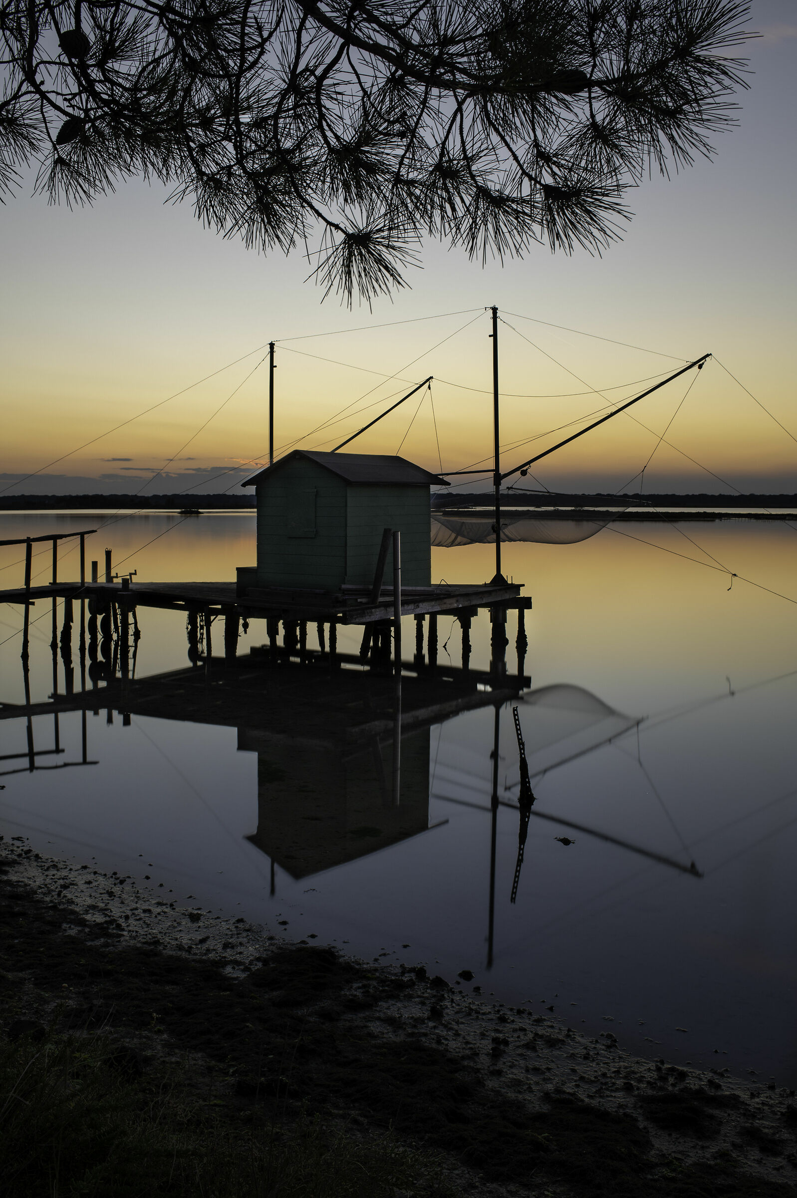 Pialassa Baiona - Capanno al tramonto