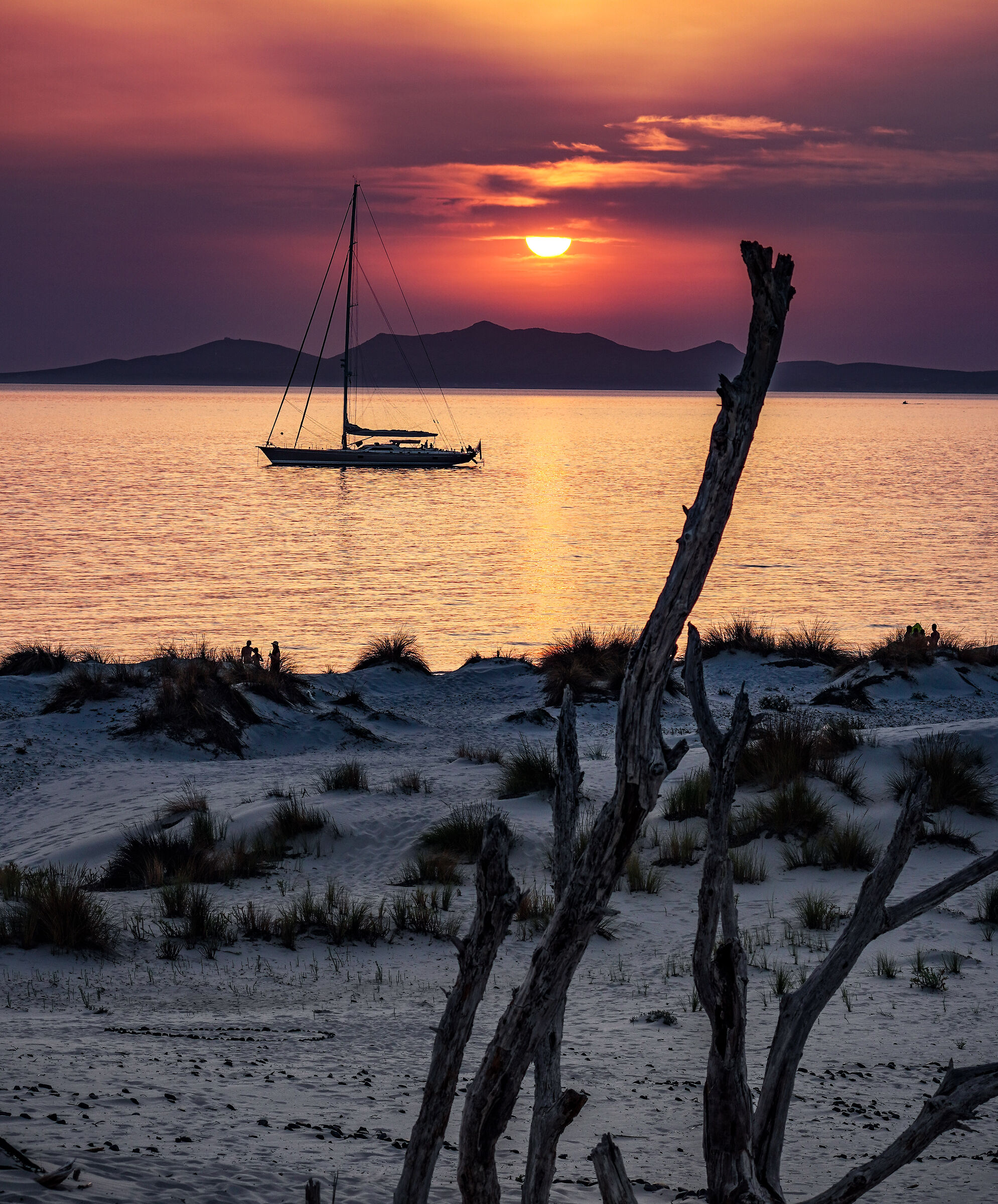 Sunset from Is Arenas Biancas Teulada