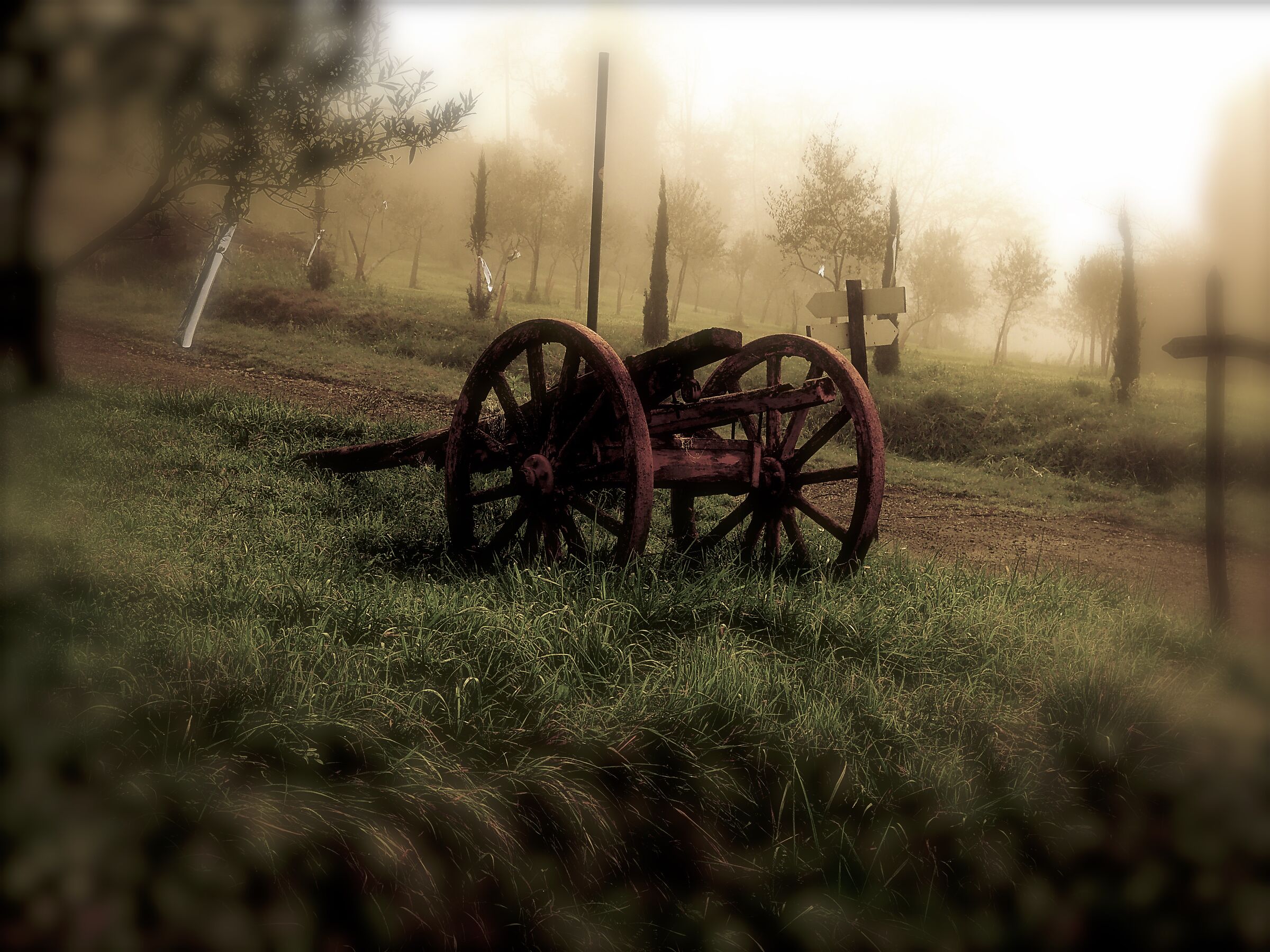 Il carretto di ieri, addobbo di oggi.