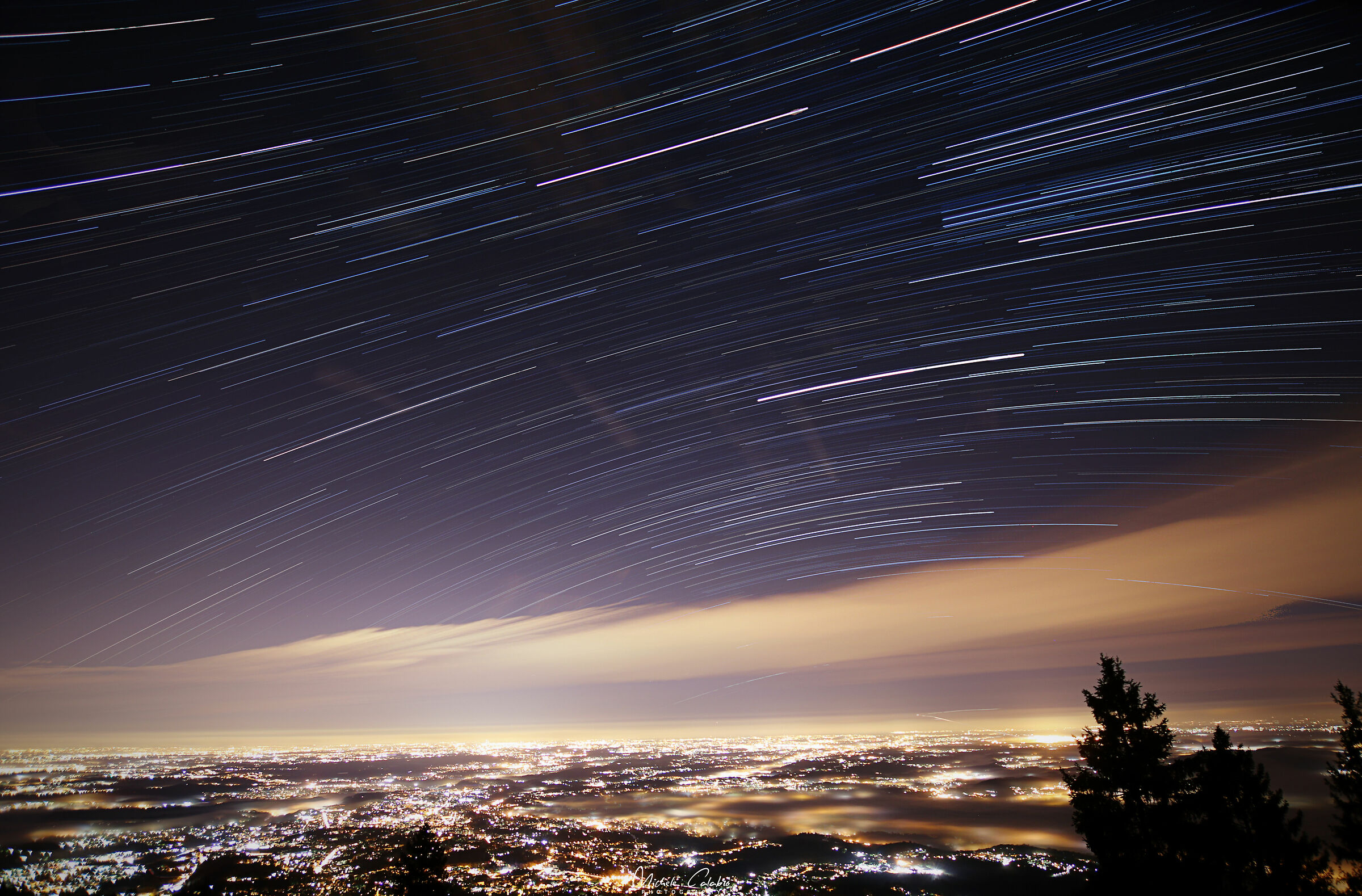 Star trail da Varese