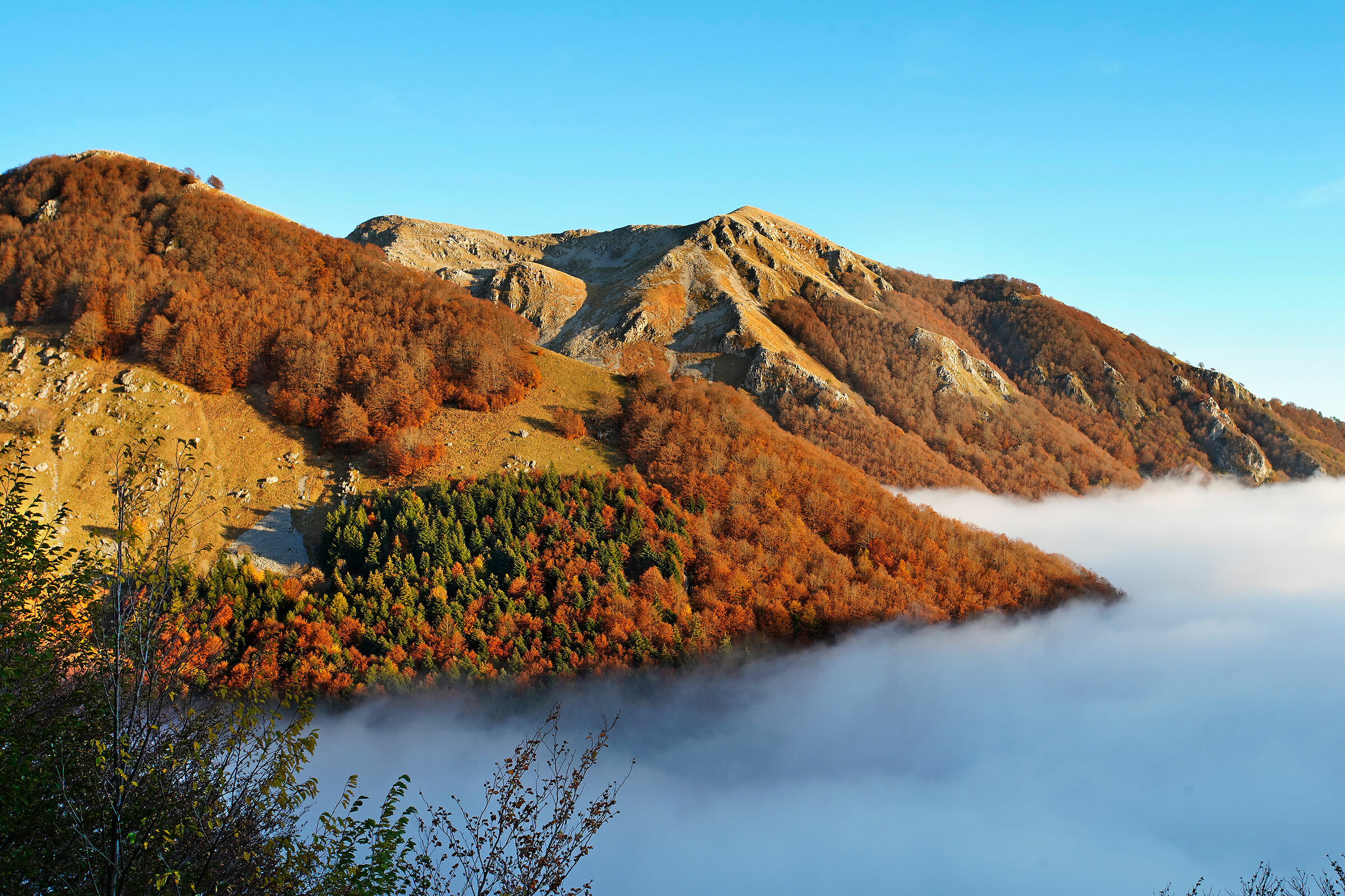Monti d'Abruzzo in the fog