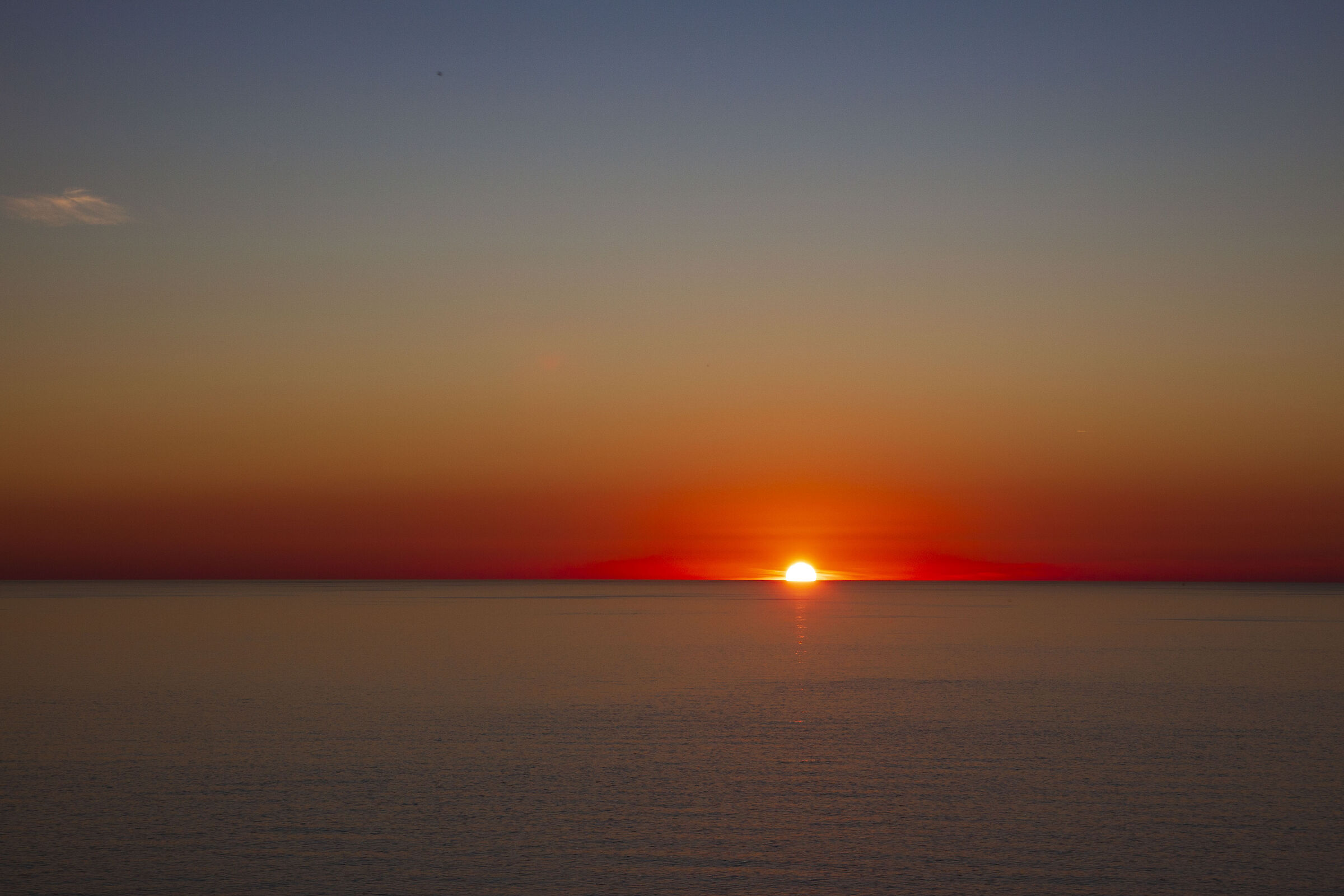 Sunset over the sea