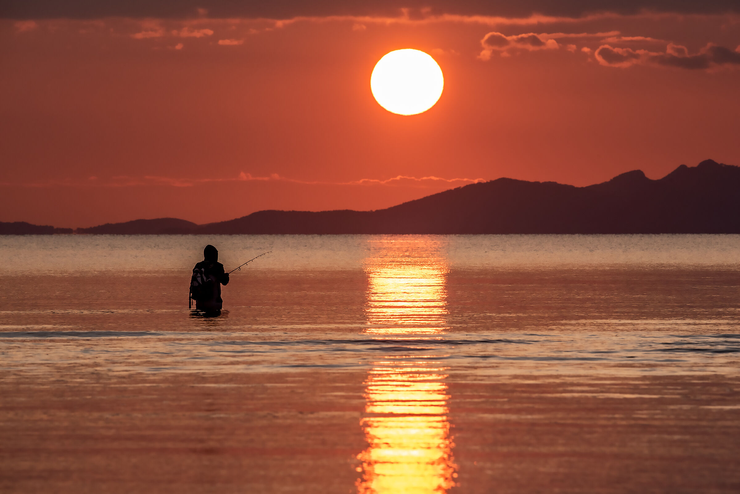 Sunset over the Gulf of Follonica.