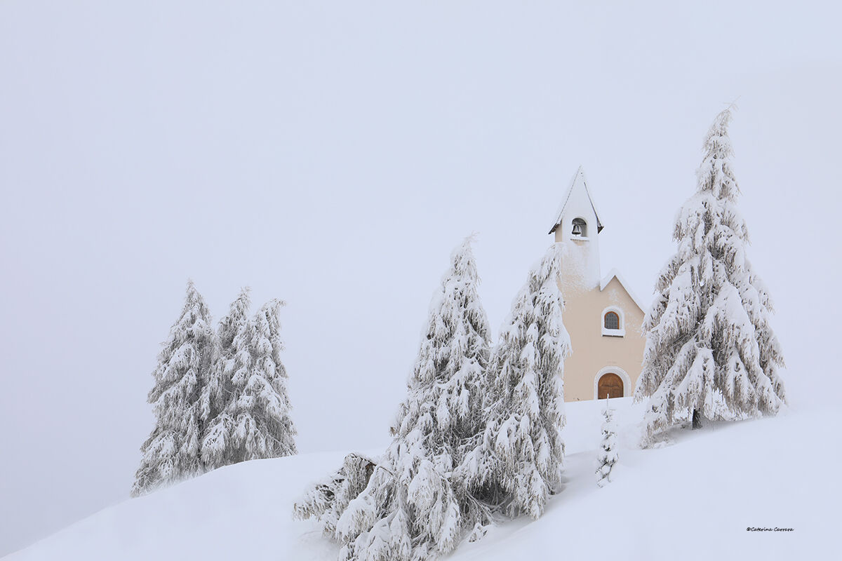 The little church at The Gardena Pass.