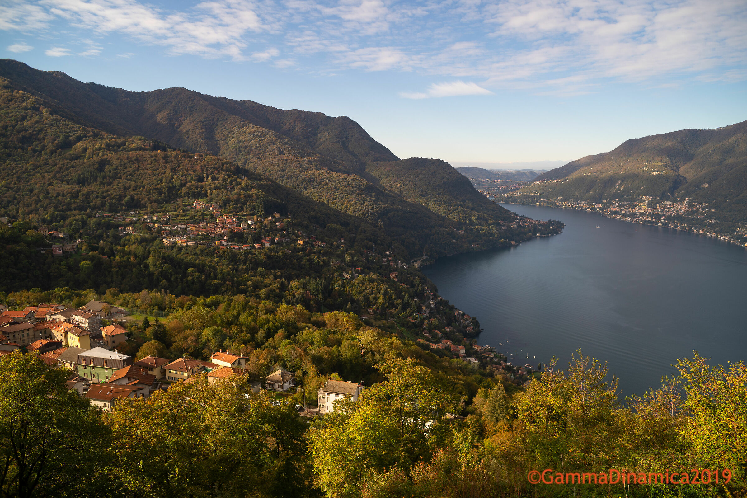 Veduta del Lago di Como da Faggeto Lario