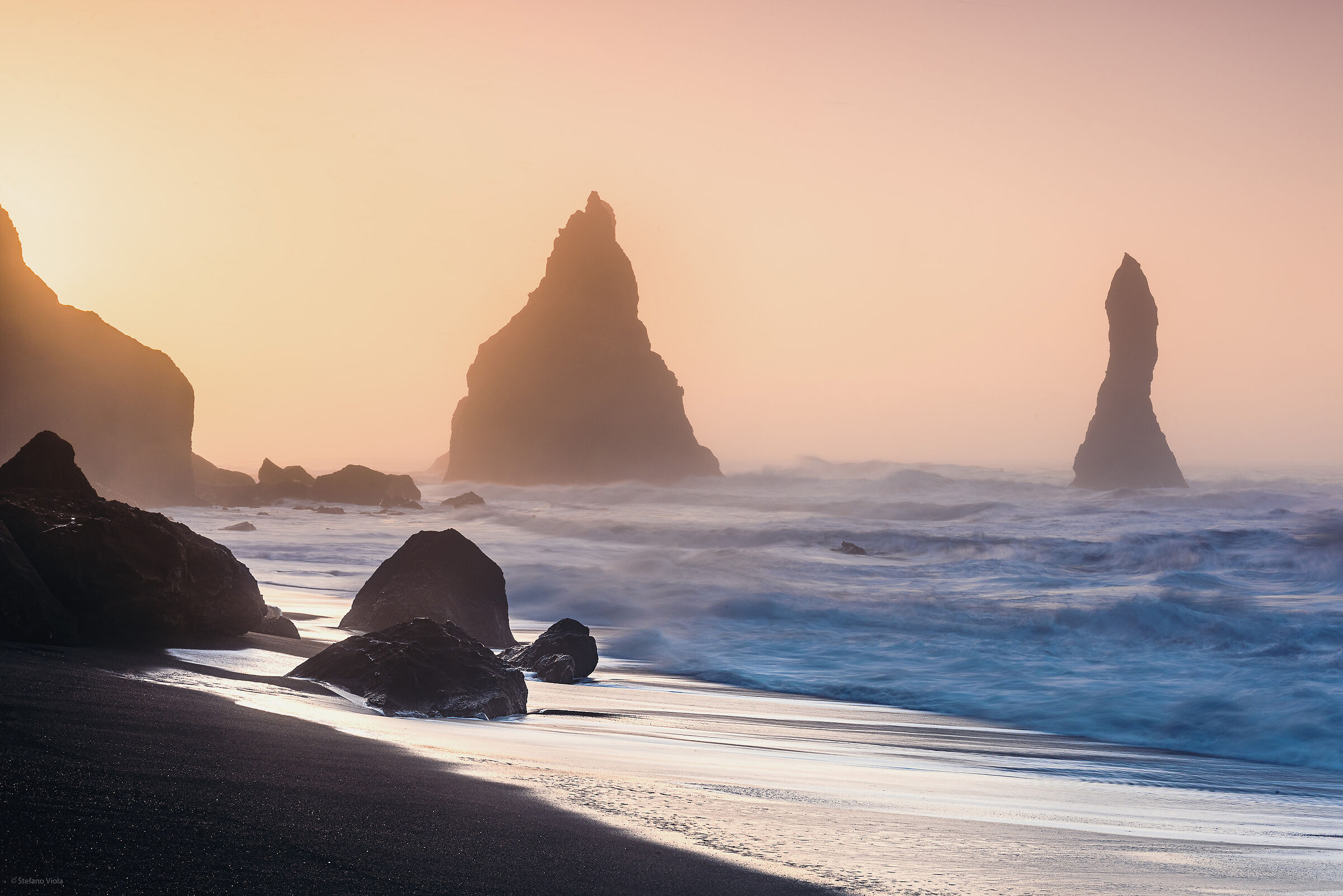 Sunrise on Reynisfjara Beach