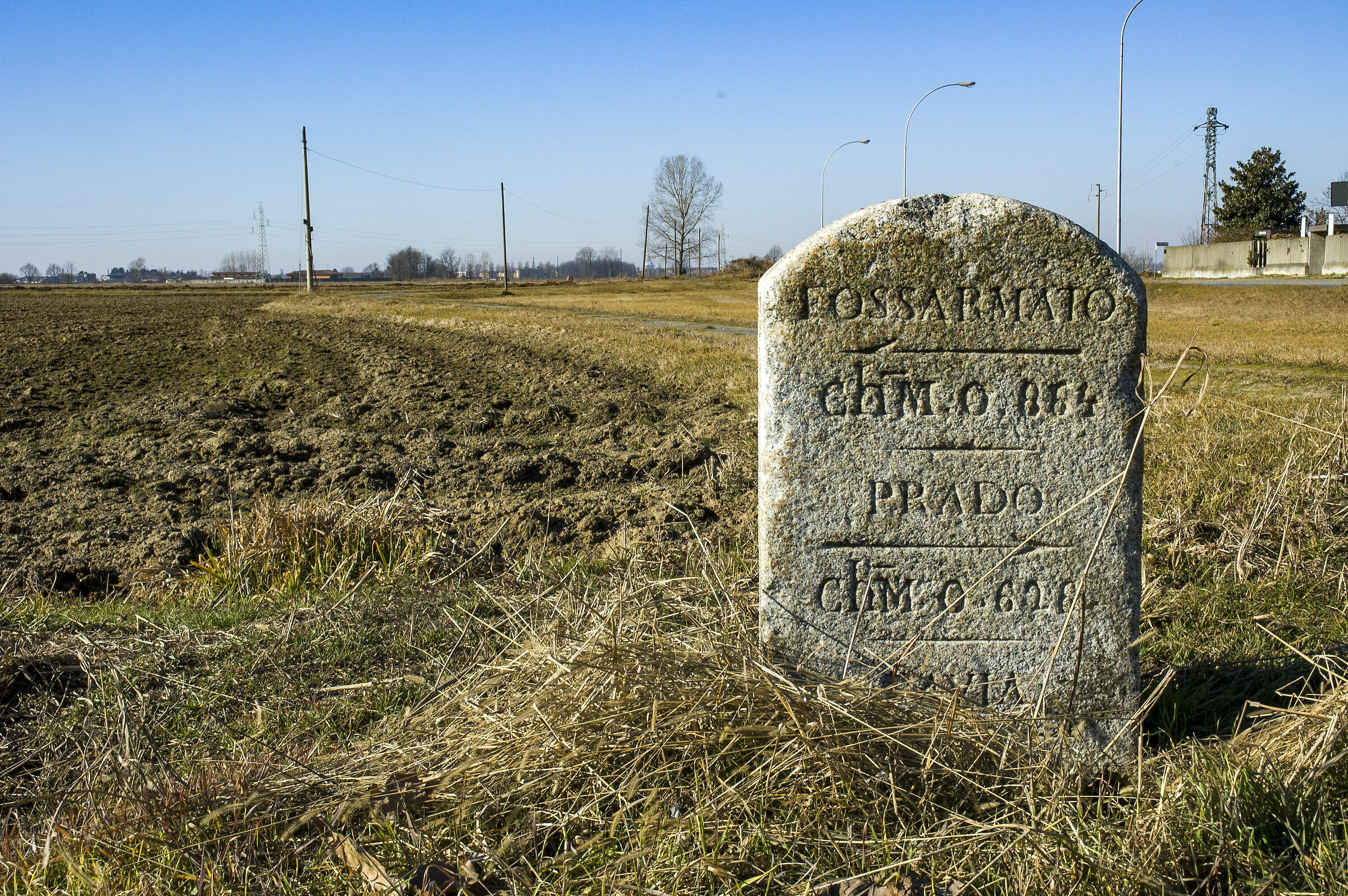 Pietra miliare vicino Pavia