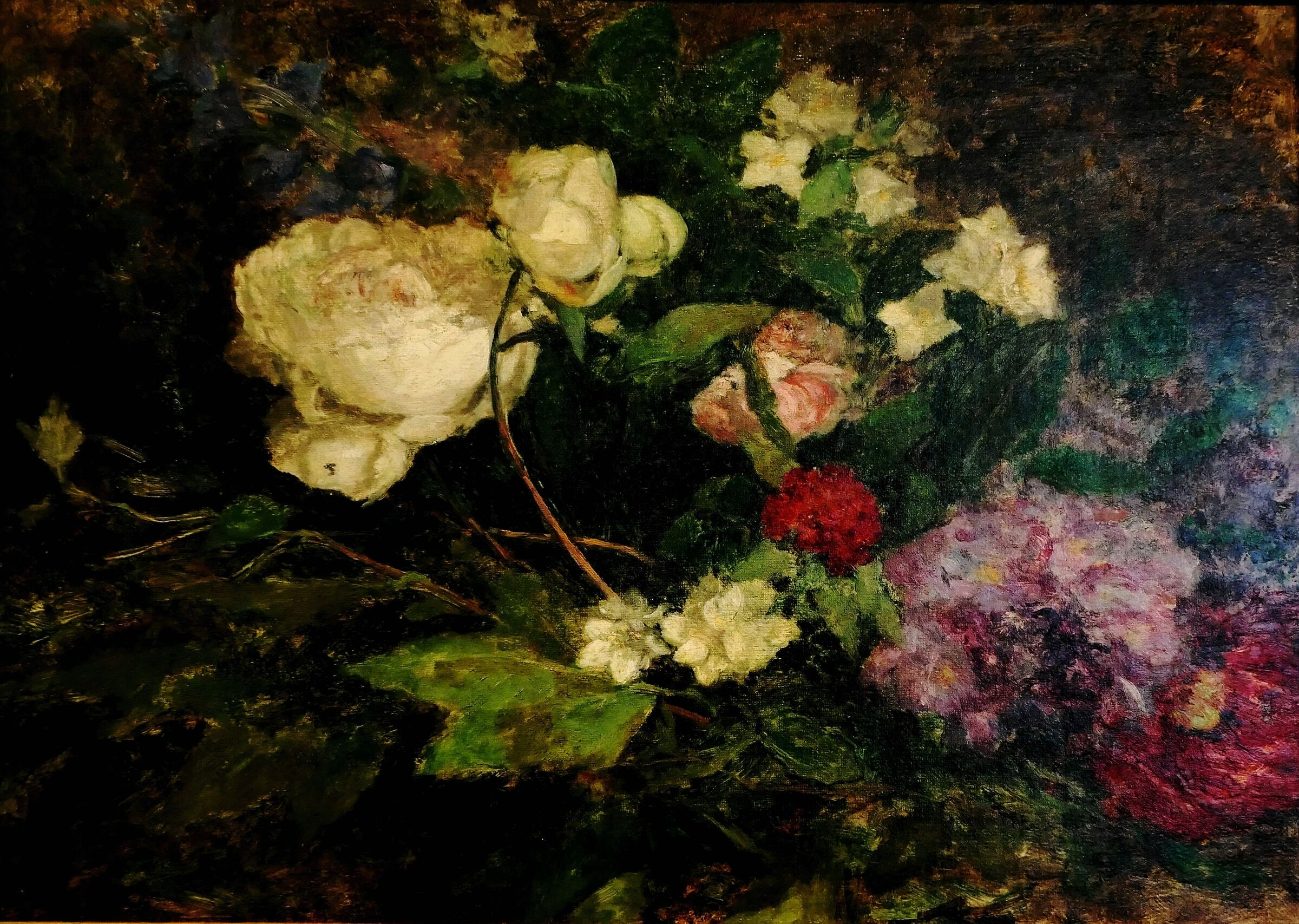 Eugene Boudin "Natura morta con Peonie e Syringa"