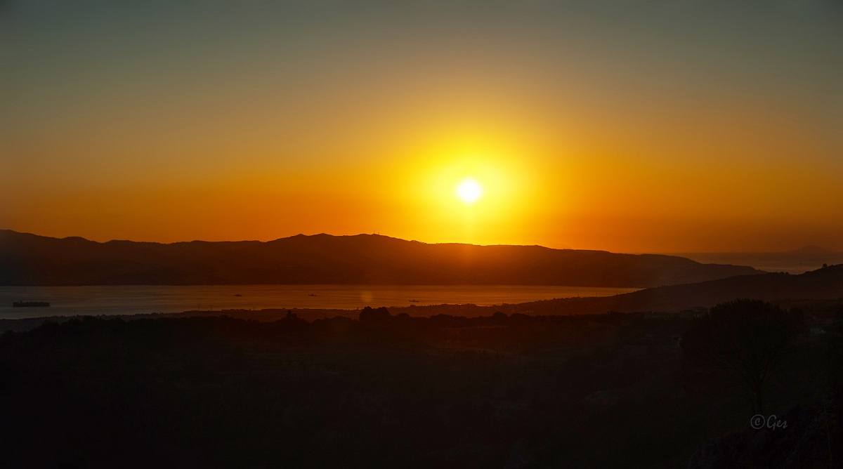 Sunset over the Strait