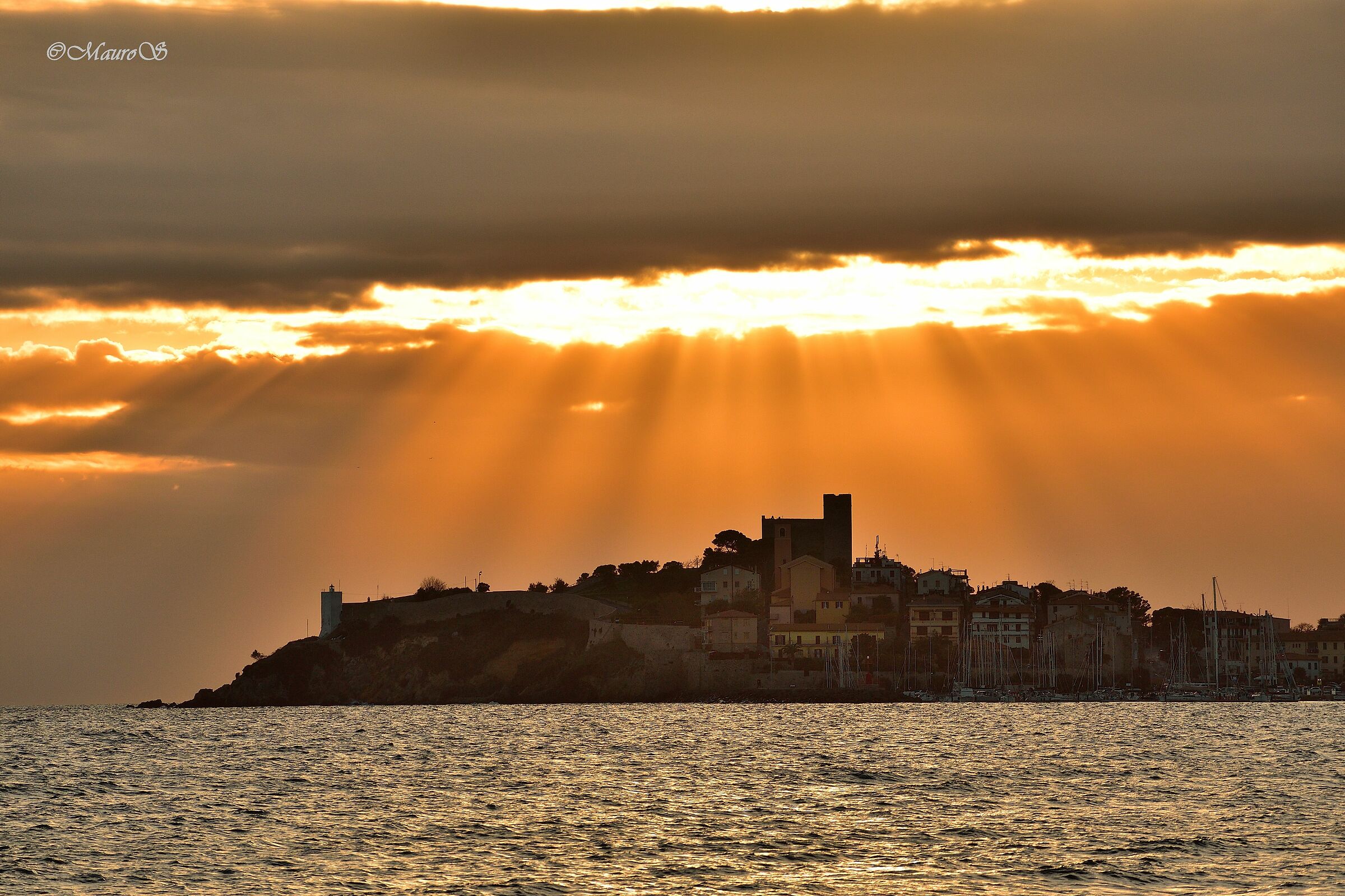 Talamone at sunset