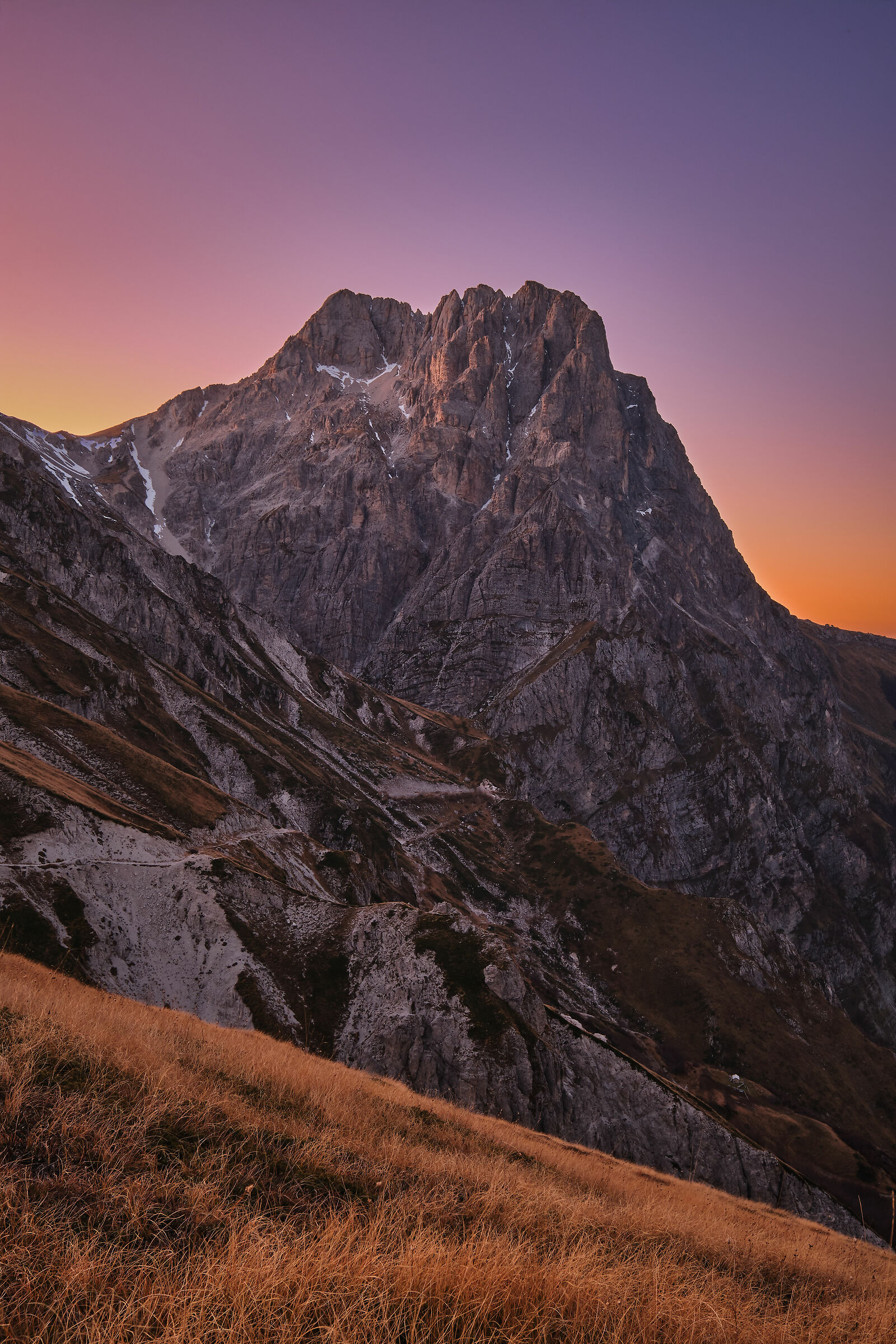Corno Grande at sunset