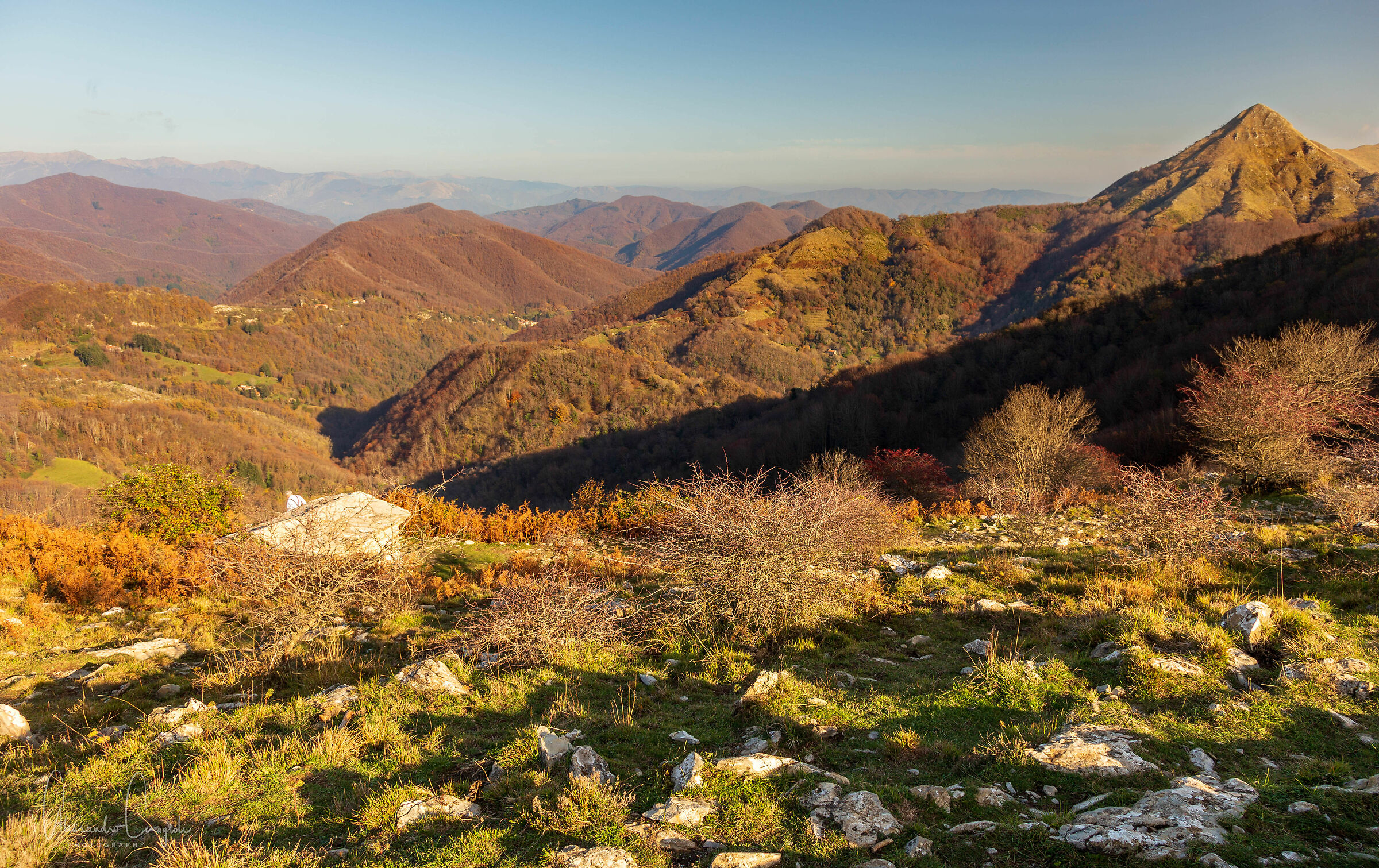 Le Apuane al tramonto