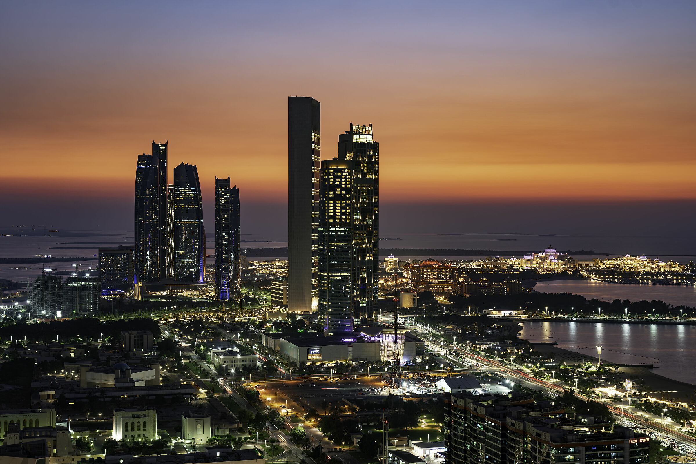 Abu Dhabi Nation towers and etihad towers